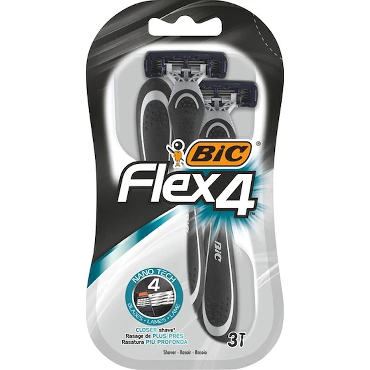 KURUMSAL FATURA Bic Flex 4 Tıraş Bıçağı 3'lü Blister (4 Bıçak)