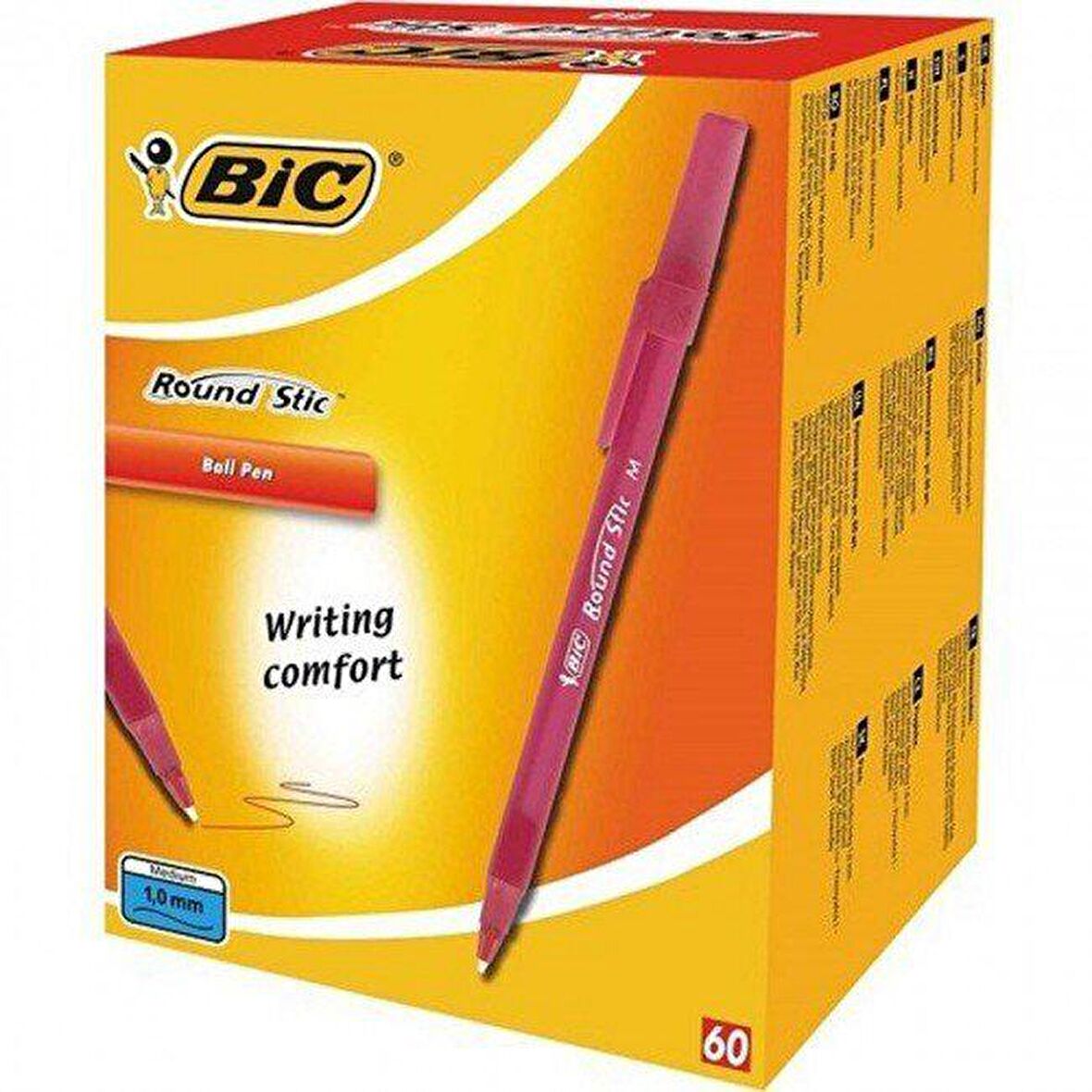 Bic Round Stic Tükenmez Kalem 60'li Kirmizi