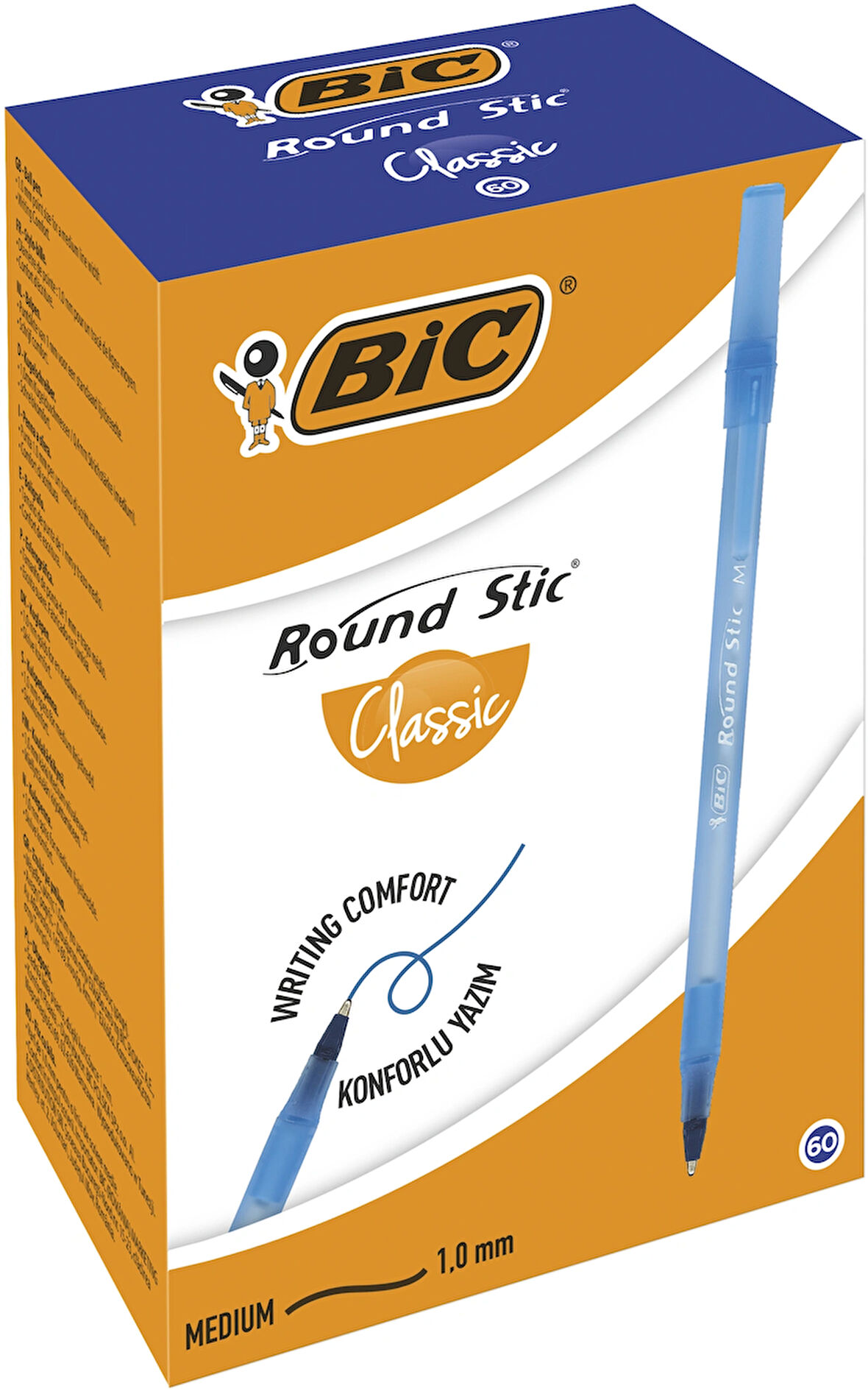 Bic Round Stic Mavi Tükenmez Kalem 60'lı Kutu