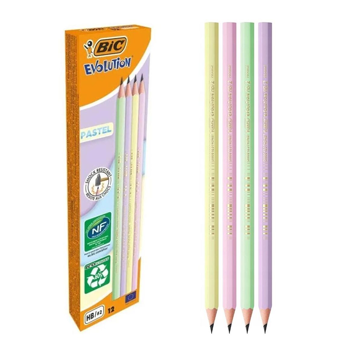 Bic Evolution HB Pastel Kurşun Kalem 12 Li