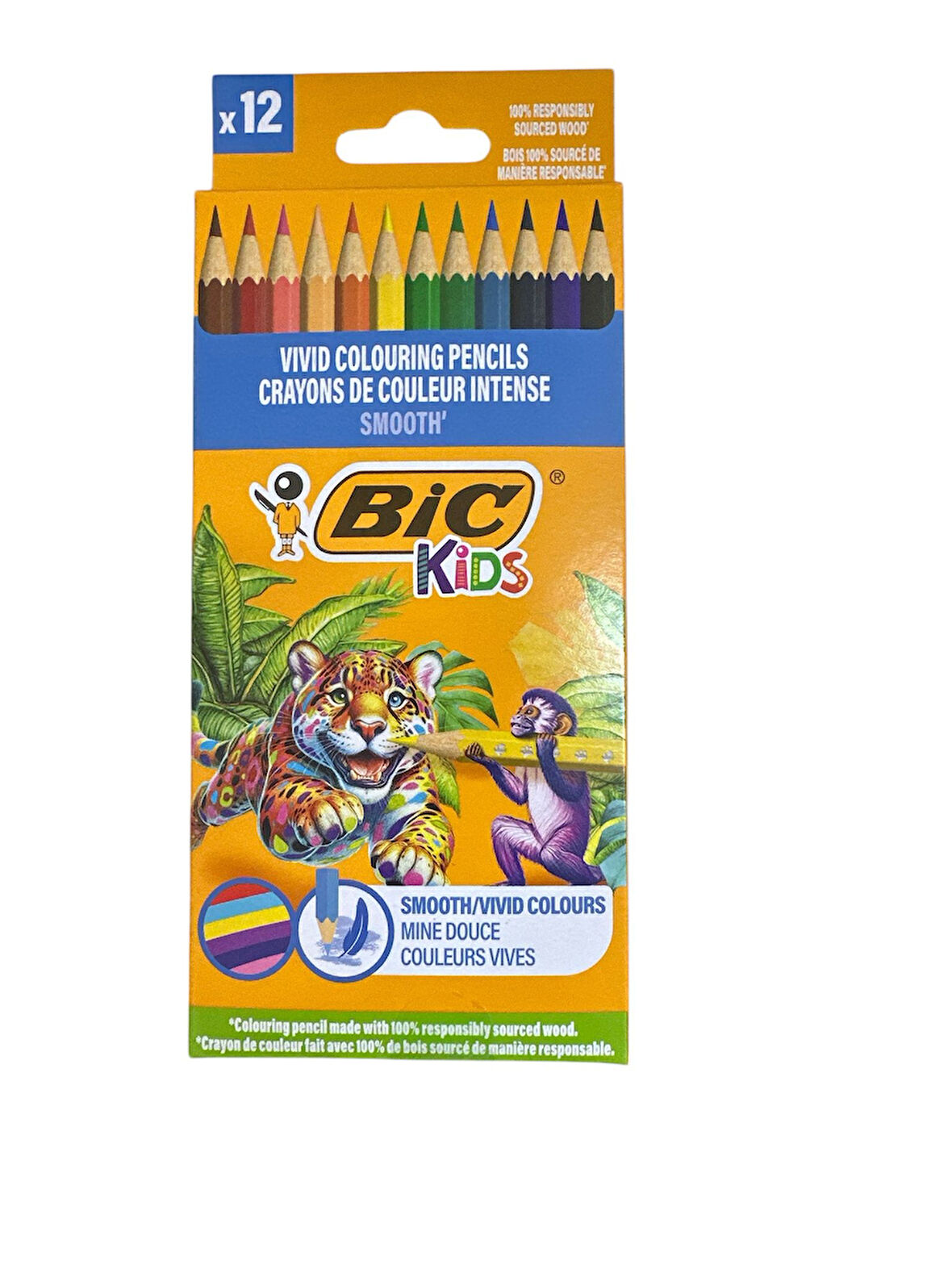 Bic Kids Smooth Kuruboya 12 Renk 8772