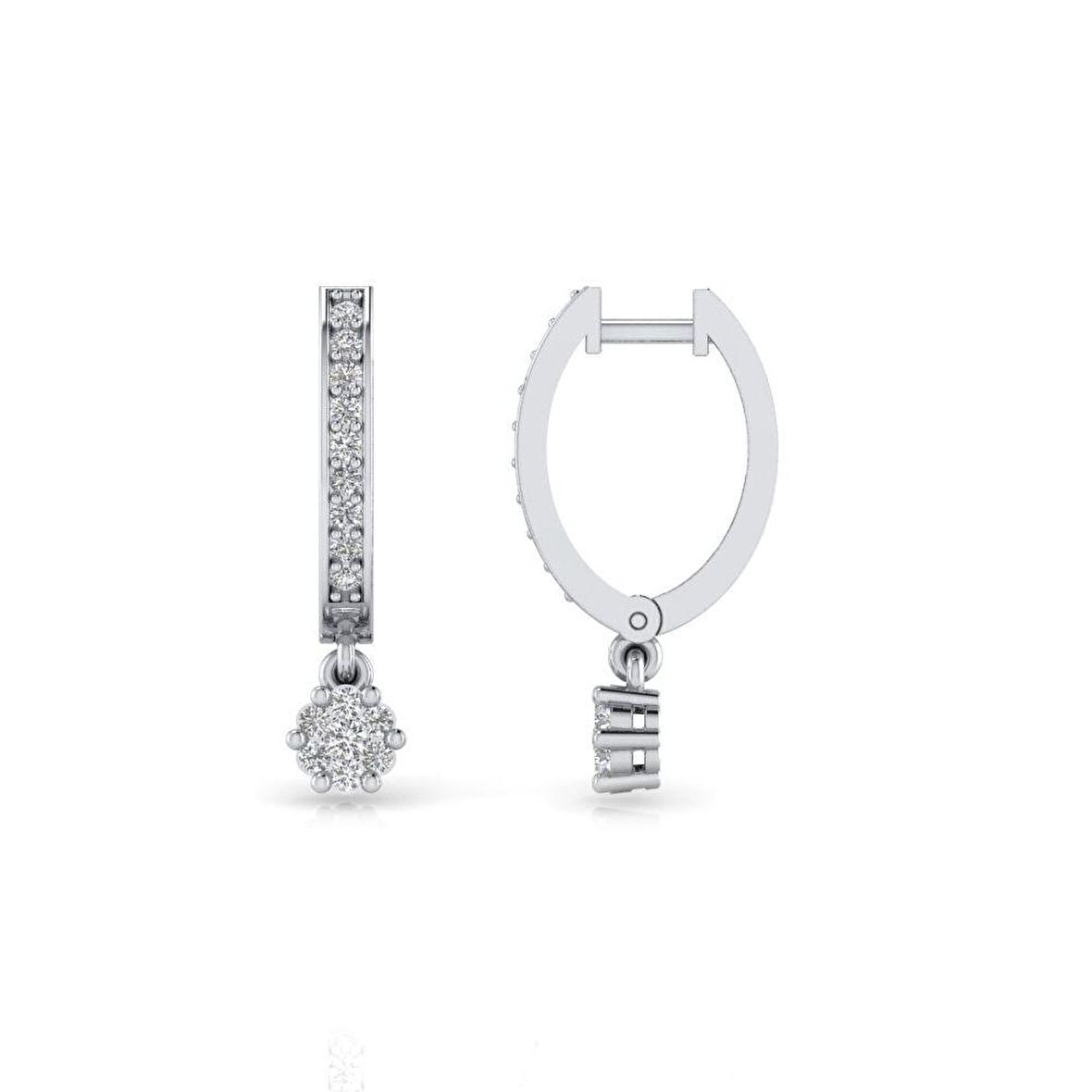 0,36 Karat Pırlantalı Küpe