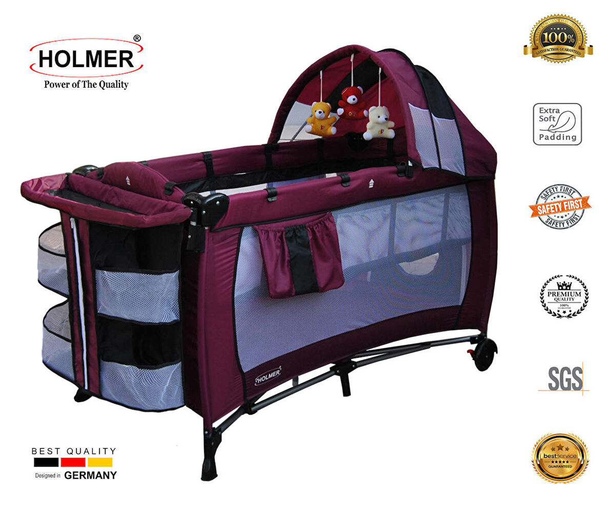 HOLMER Kids Maxi Comfort Eurostyle Oyun Parkı 60 x 120 cm Mürdüm