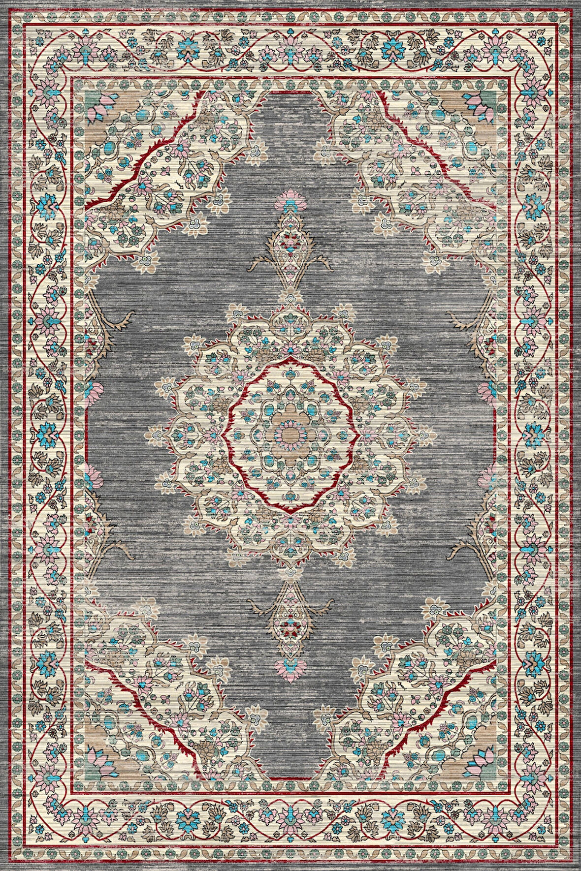 Pamuk Dokuma Taban Kaymaz Yıkanabilir Klasik Desenli  Salon Halısı Mutfak Halısı Koridor Halısı