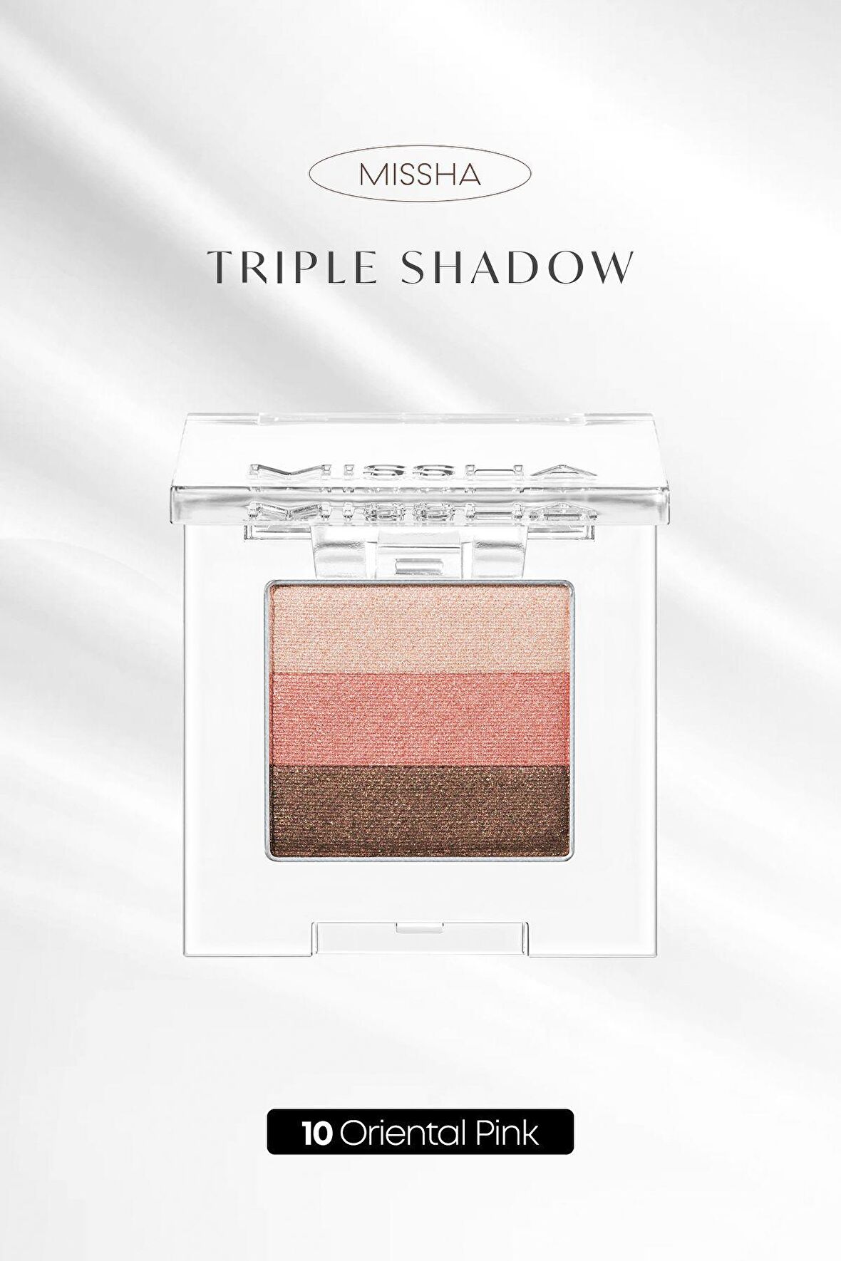 Yumuşak Dokulu, Dökülme Yapmayan 3 Renkli Göz Farı Triple Shadow (No.10 Oriental Pink)