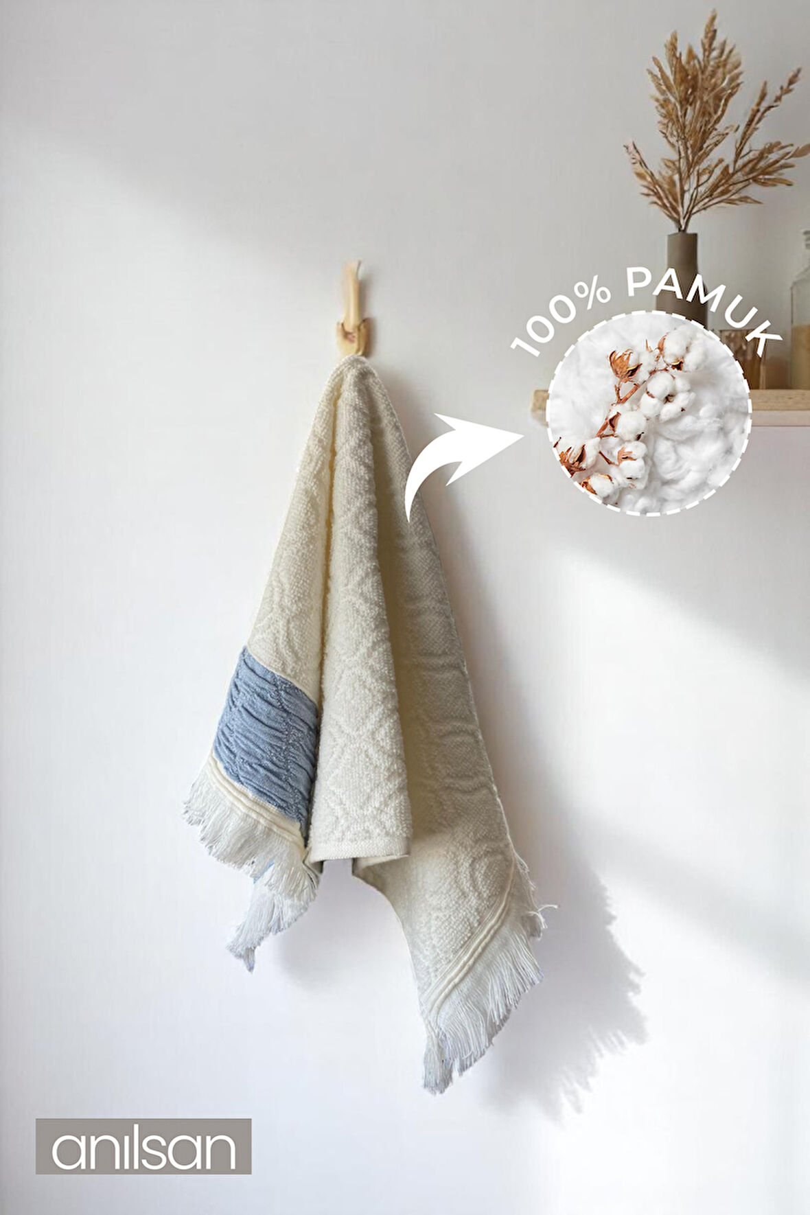 2'li 30x50 Cm El Ve Yüz Havlu Seti | Mutfak Havlusu %100 Pamuk 60GR