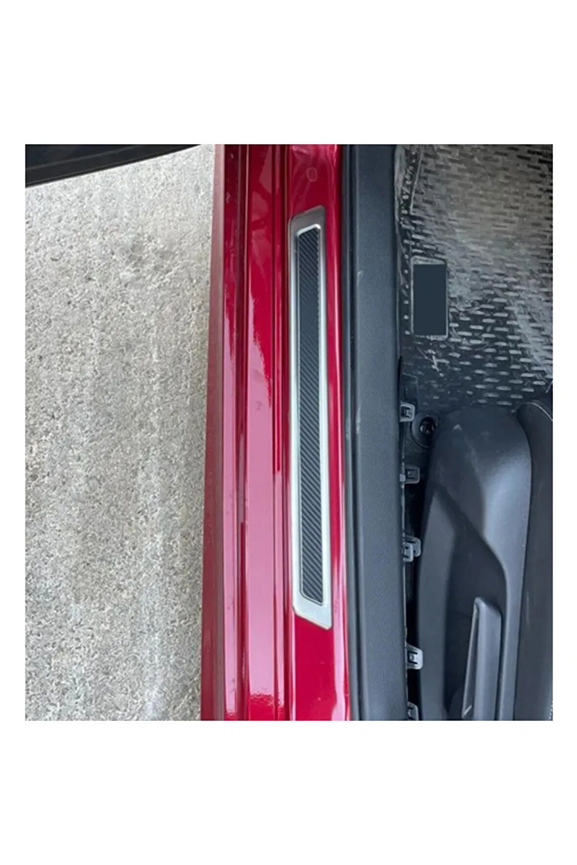 Vw Passat B7 Krom Karbon Kapı Eşik Koruması 4 Parça 2010-2014 Arası Uyumlu