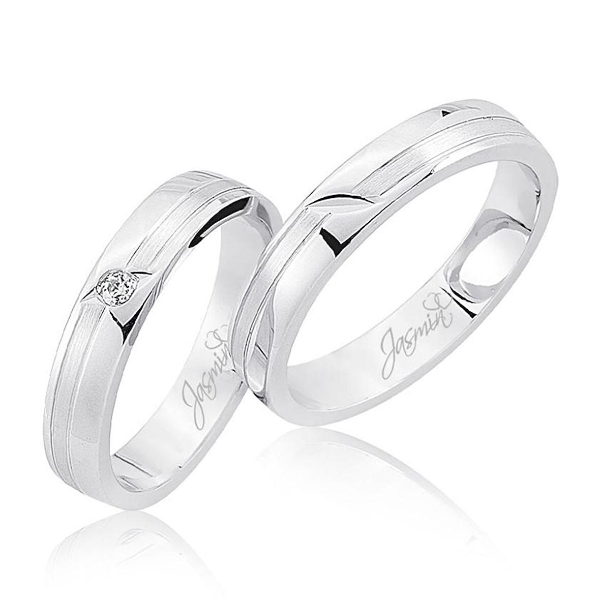 Harem Altın Beyaz Altın Alyans 3101-2