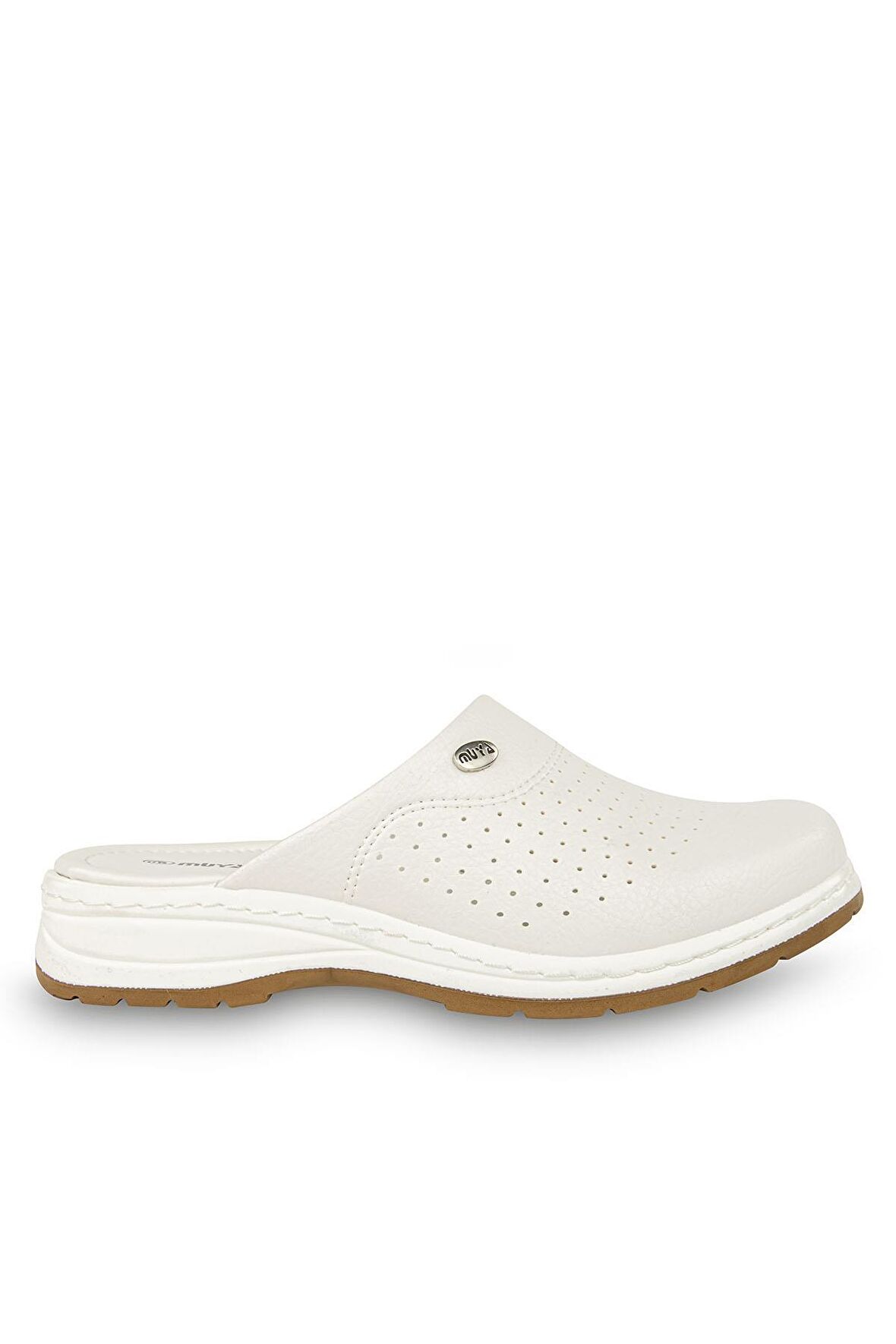 Muya 31020 Z Sabo Anti Slip Comfort Beyaz Kadın Terlik