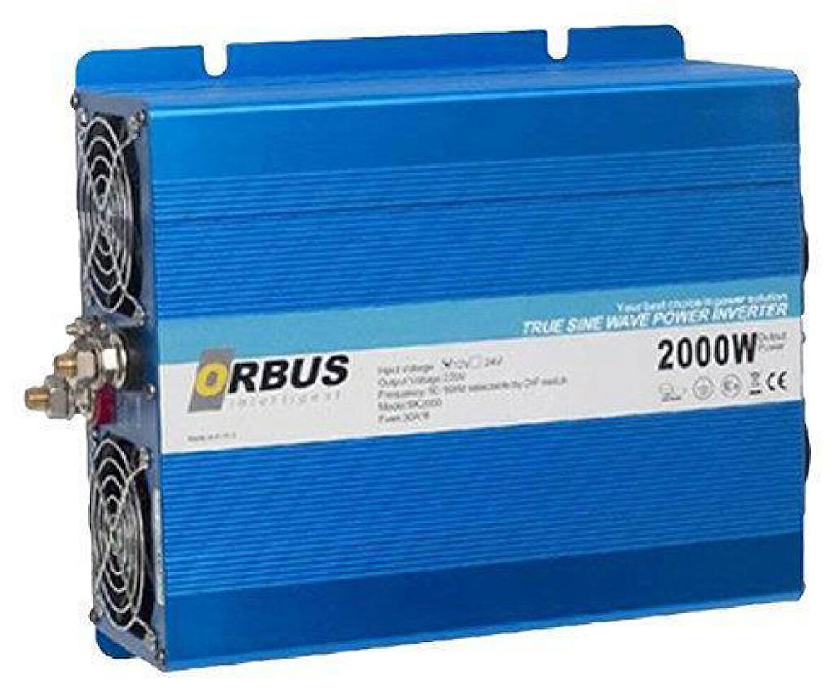 ORBUS 12 VOLT - 2000 WATT INTELLIGENT TAM SINUS INVERTER