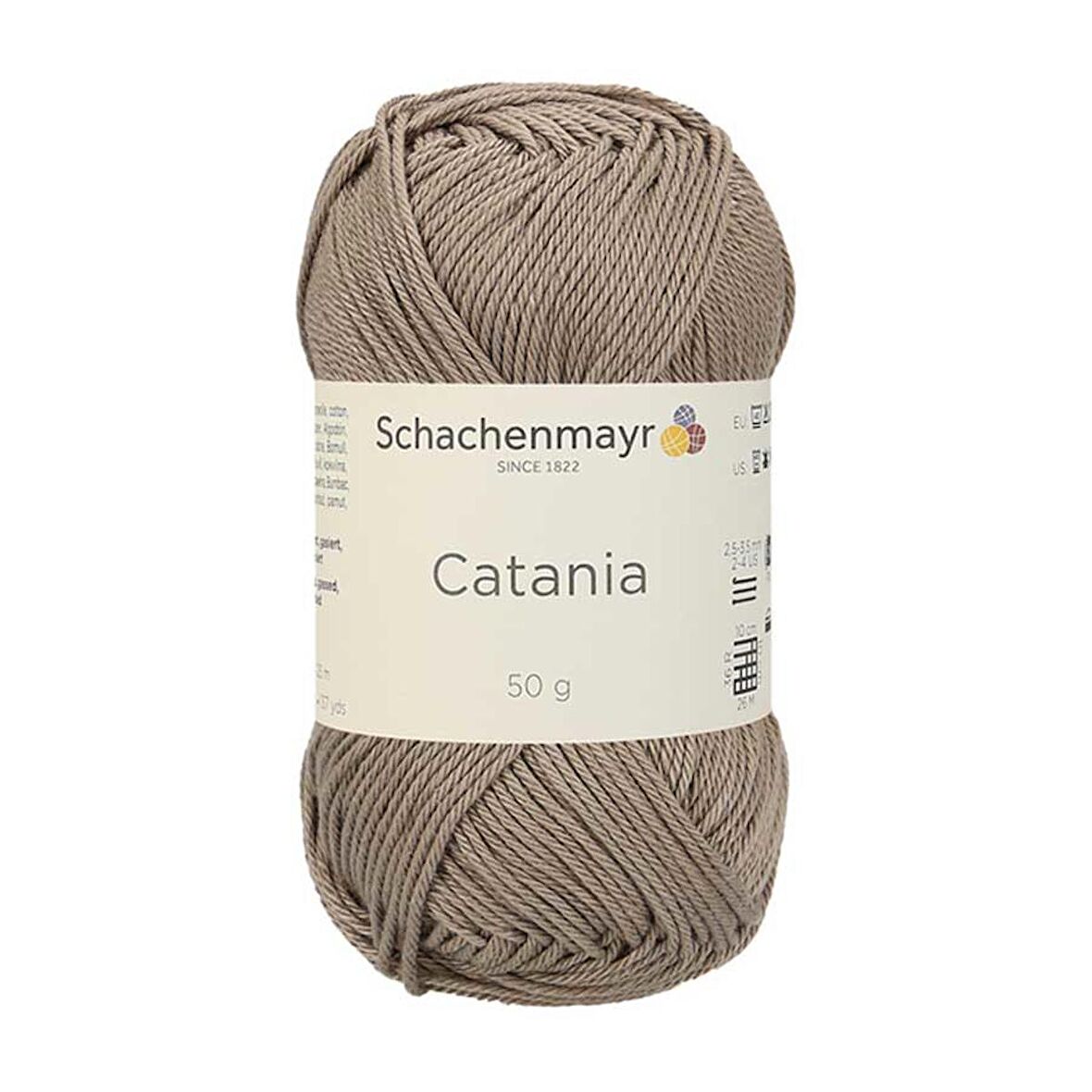 Catania El Örgü İpi / 50G / 254 Boz Kahverengi