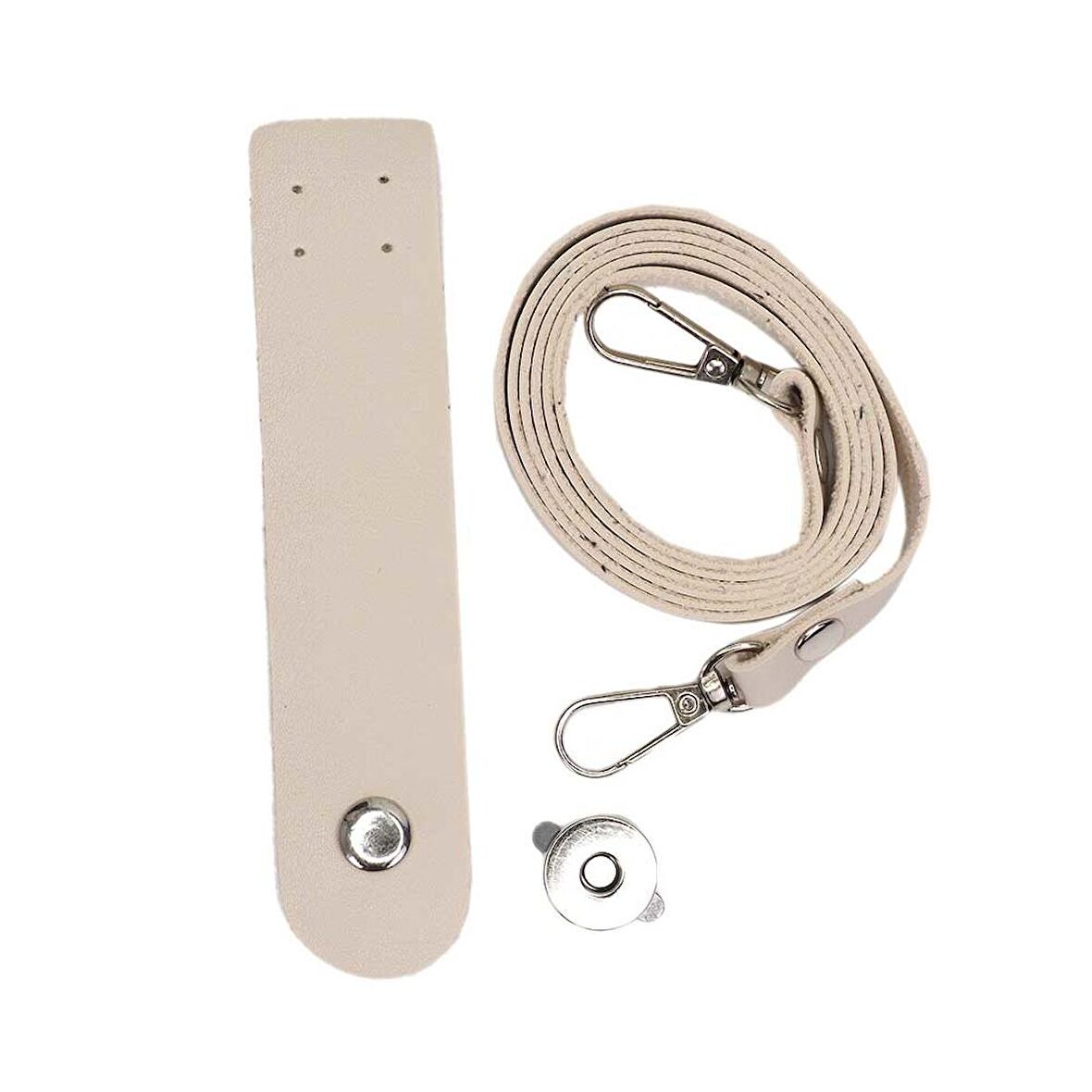 Telefon Çantası Seti 120CM Krem - Gümüş Kanca