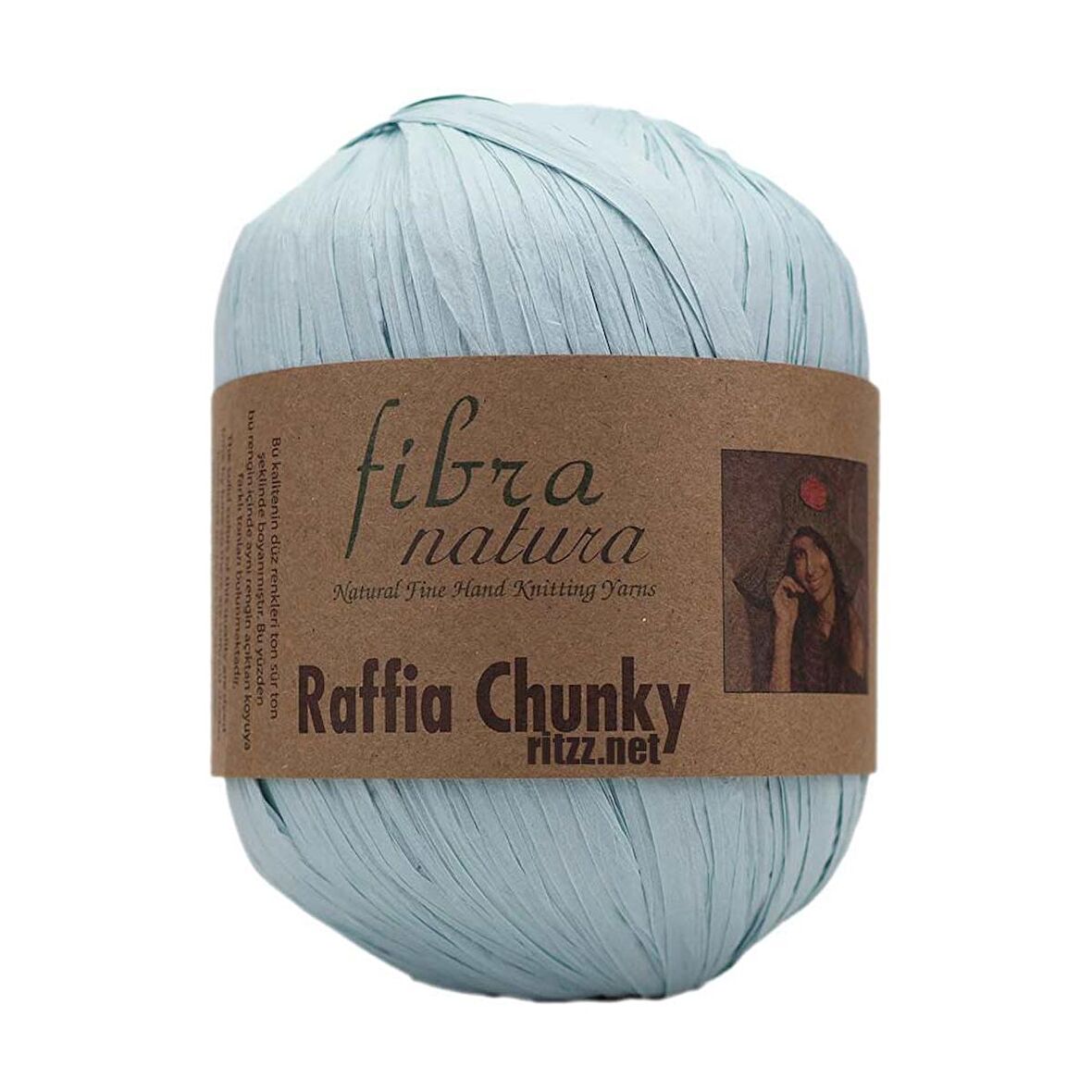 Fibra Natura Raffia Chunky 114-09 Buz Mavi