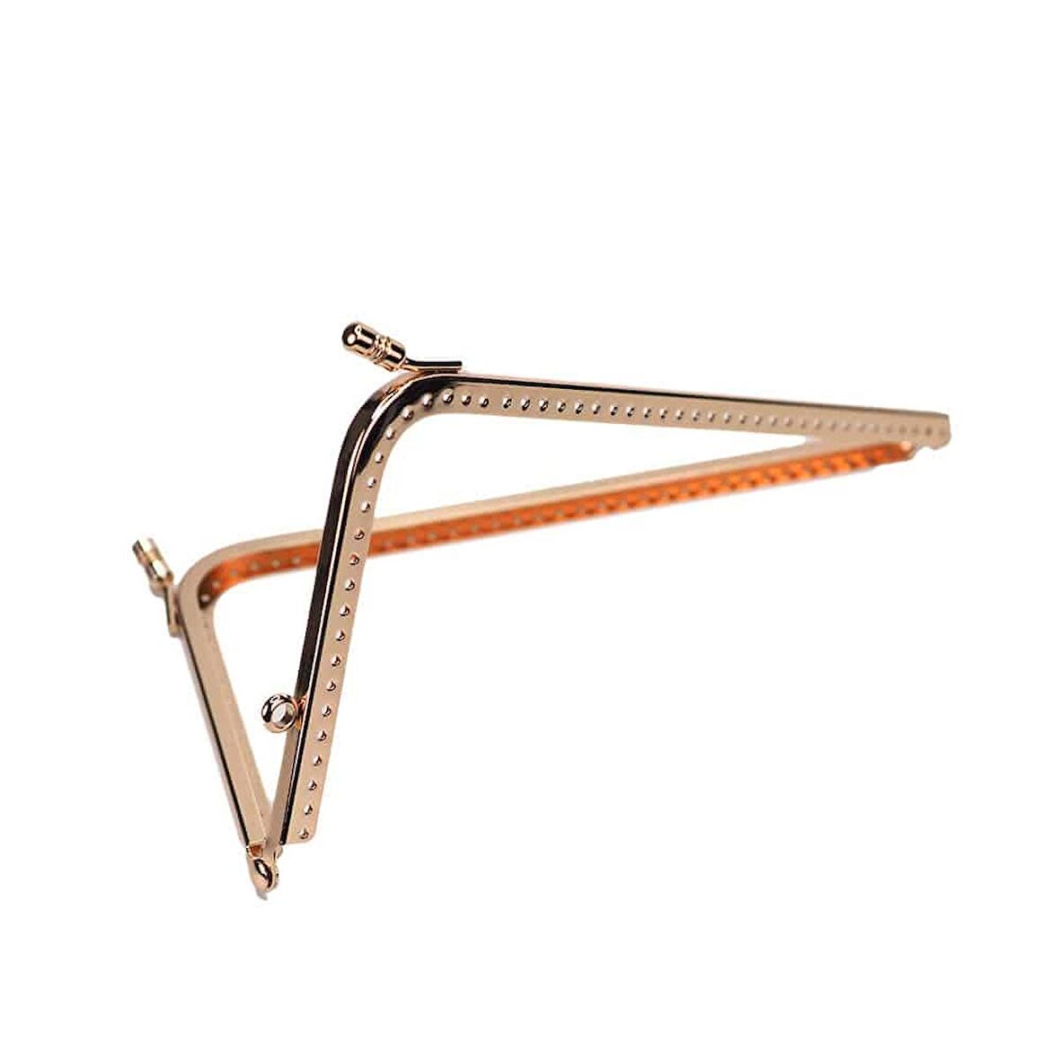 L Model Delikli Metal Çanta Bursu 18.5 CM