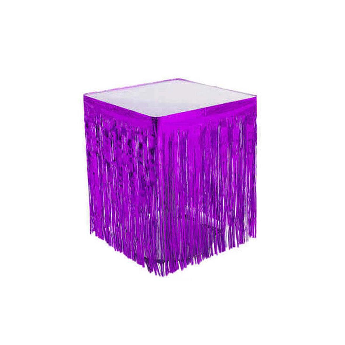 Masa Kenarı Eteği Ve Fon Süsü Metalik  Mor