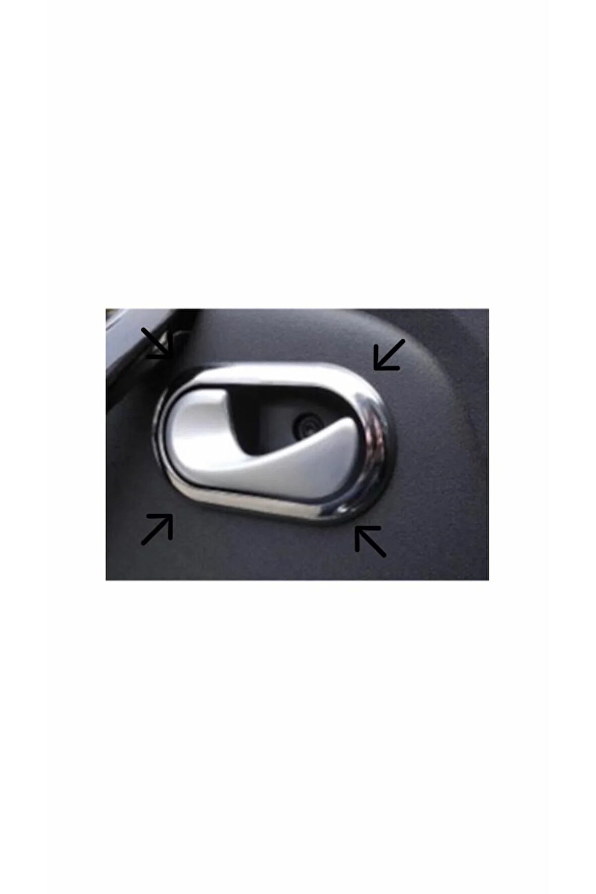 Dacia Logan MCV Krom İç Kapı Kolu Çerçeve 4 Parça 2005-2013 P.Çelik