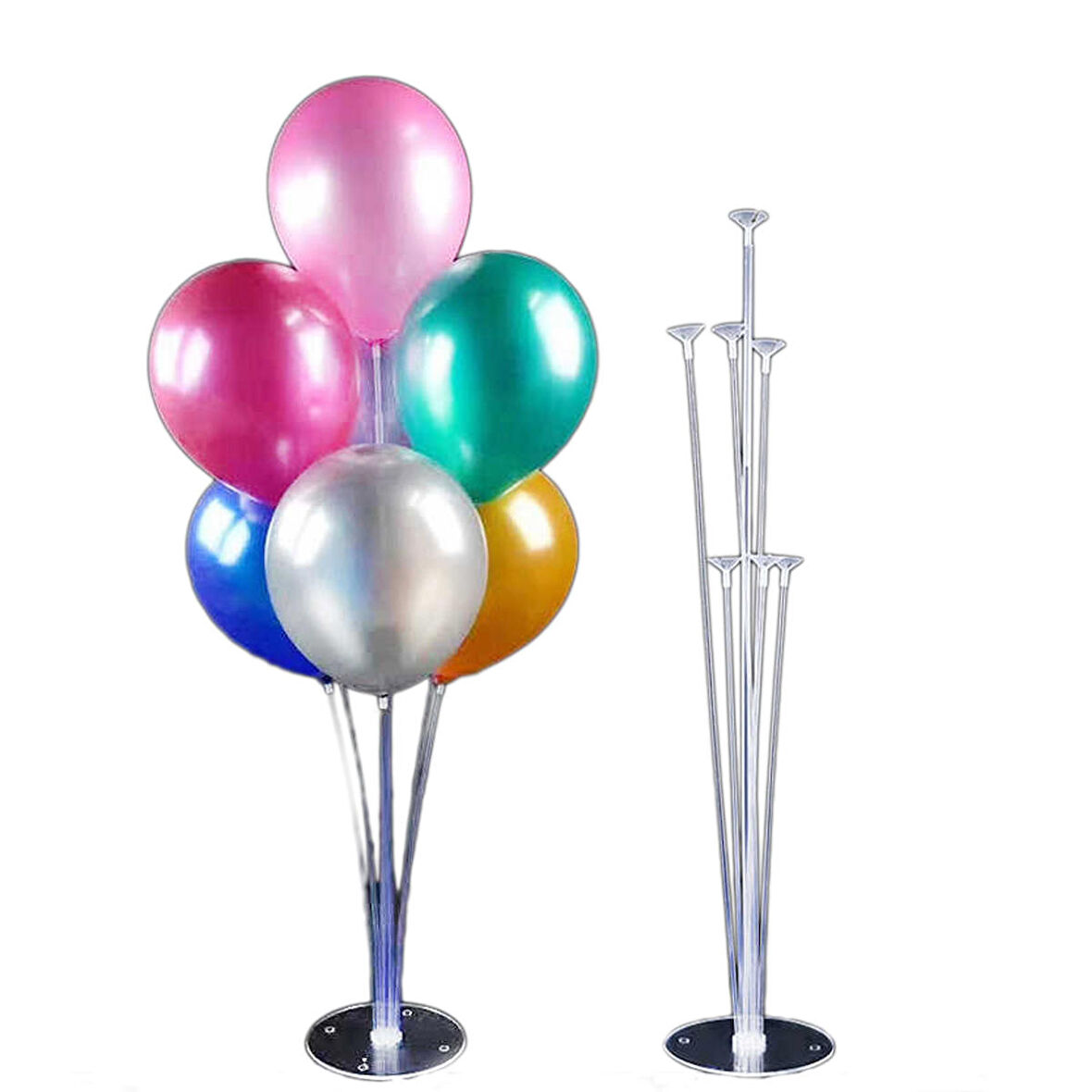 Ayaklı  Balon Süsleme Standı 7 Çubuklu Set 75 CM