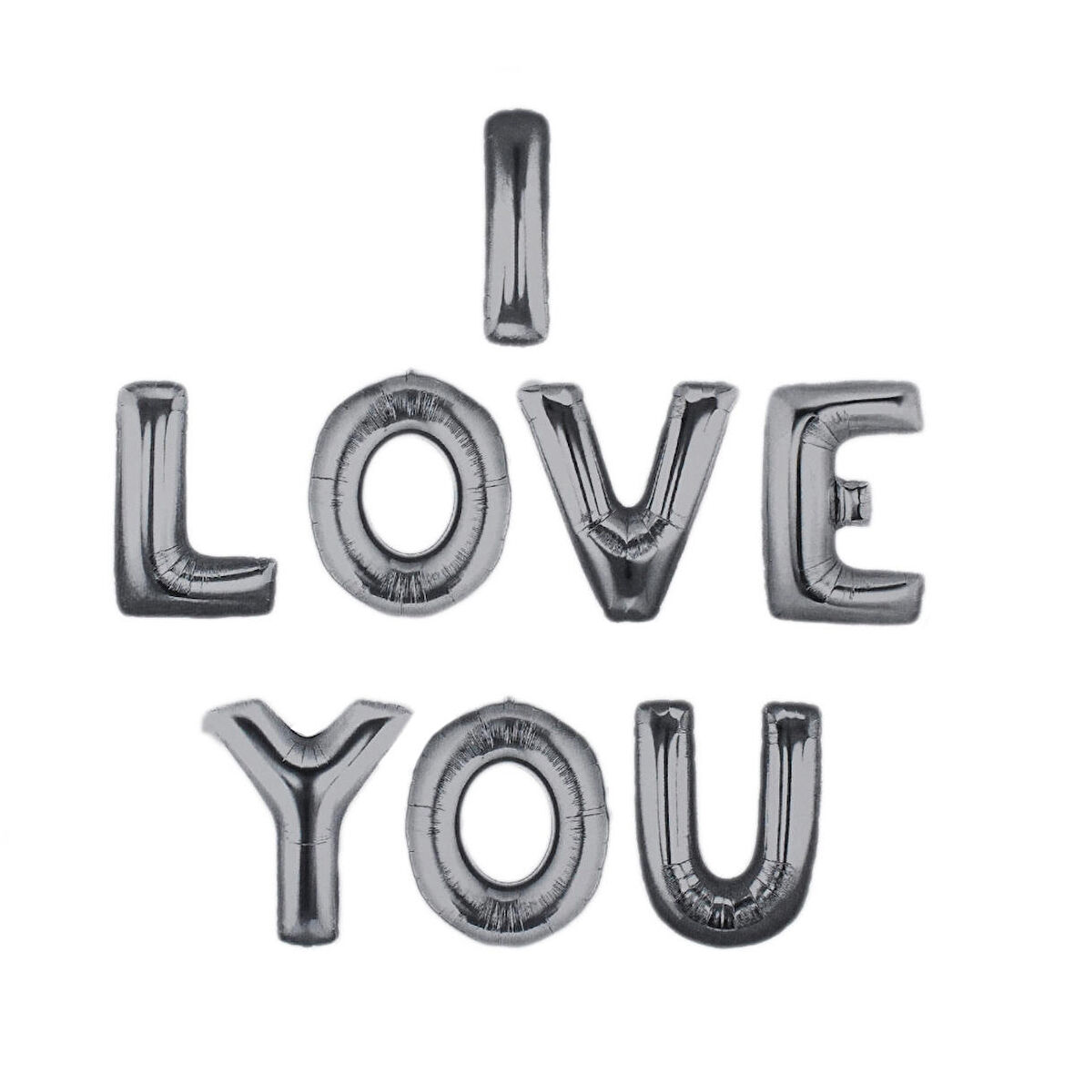 Folyo Balon I Love You  Set 45 CM  Gümüş