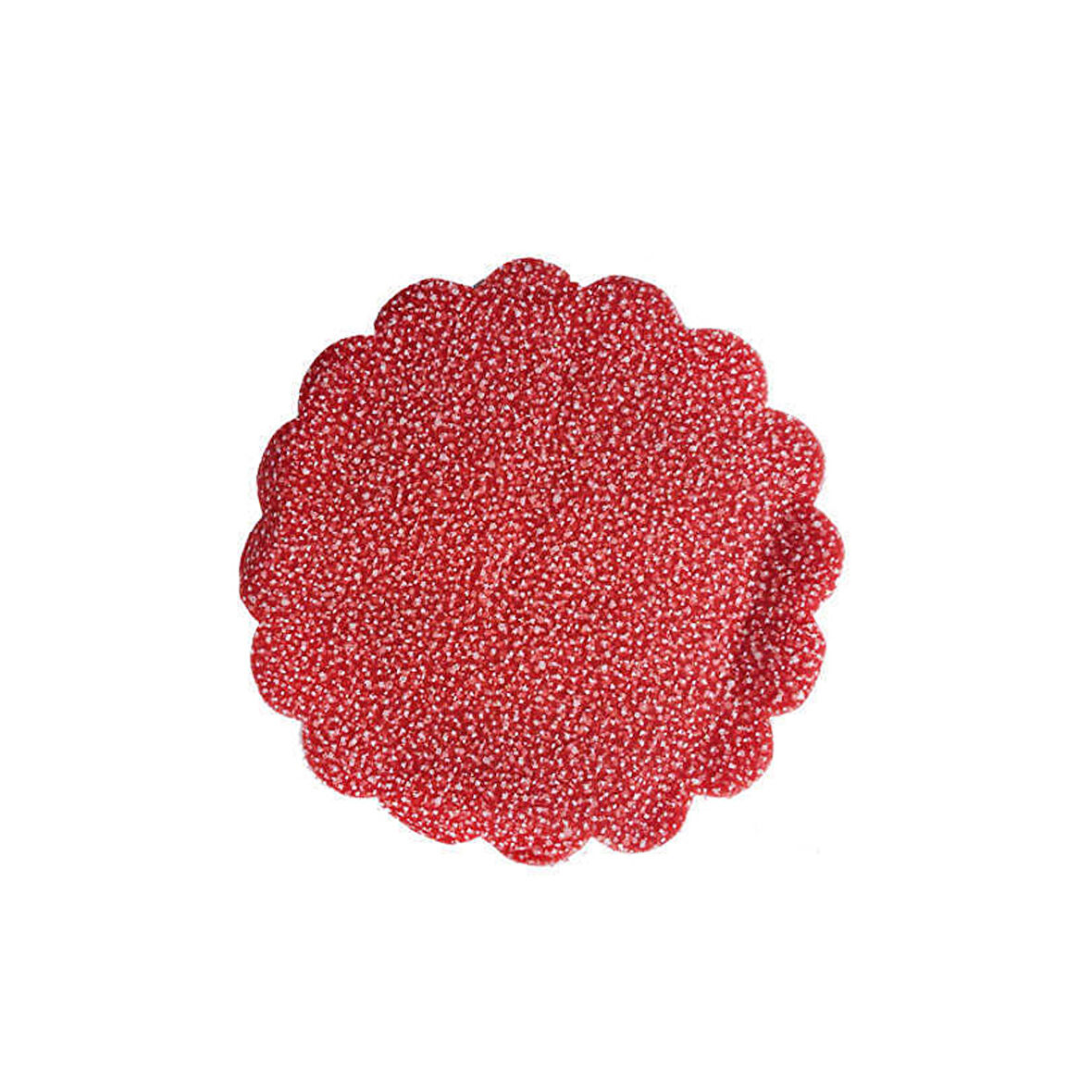 Karlı Organze Hazır Kesilmiş Tül 18 Cm (100 Adet)  Kırmızı
