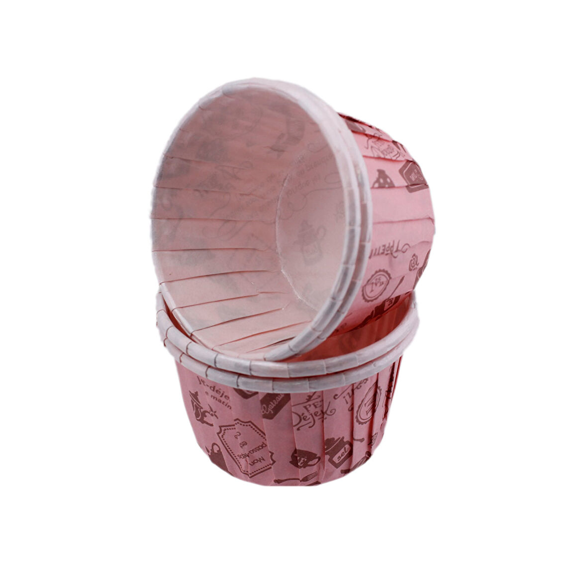 Cupcake Kalıbı Büyük Boy 62*40MM DESENLİ (50 Adet )  Pembe Mutfak Desenli