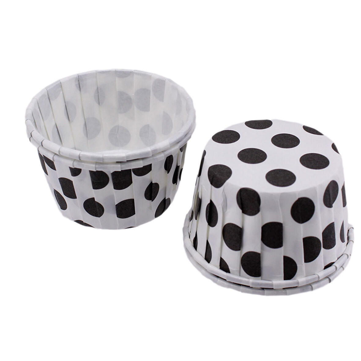 Cupcake Kalıbı Büyük Boy 62*40 Mm (100 Adet)  Puantiyeli  Beyaz