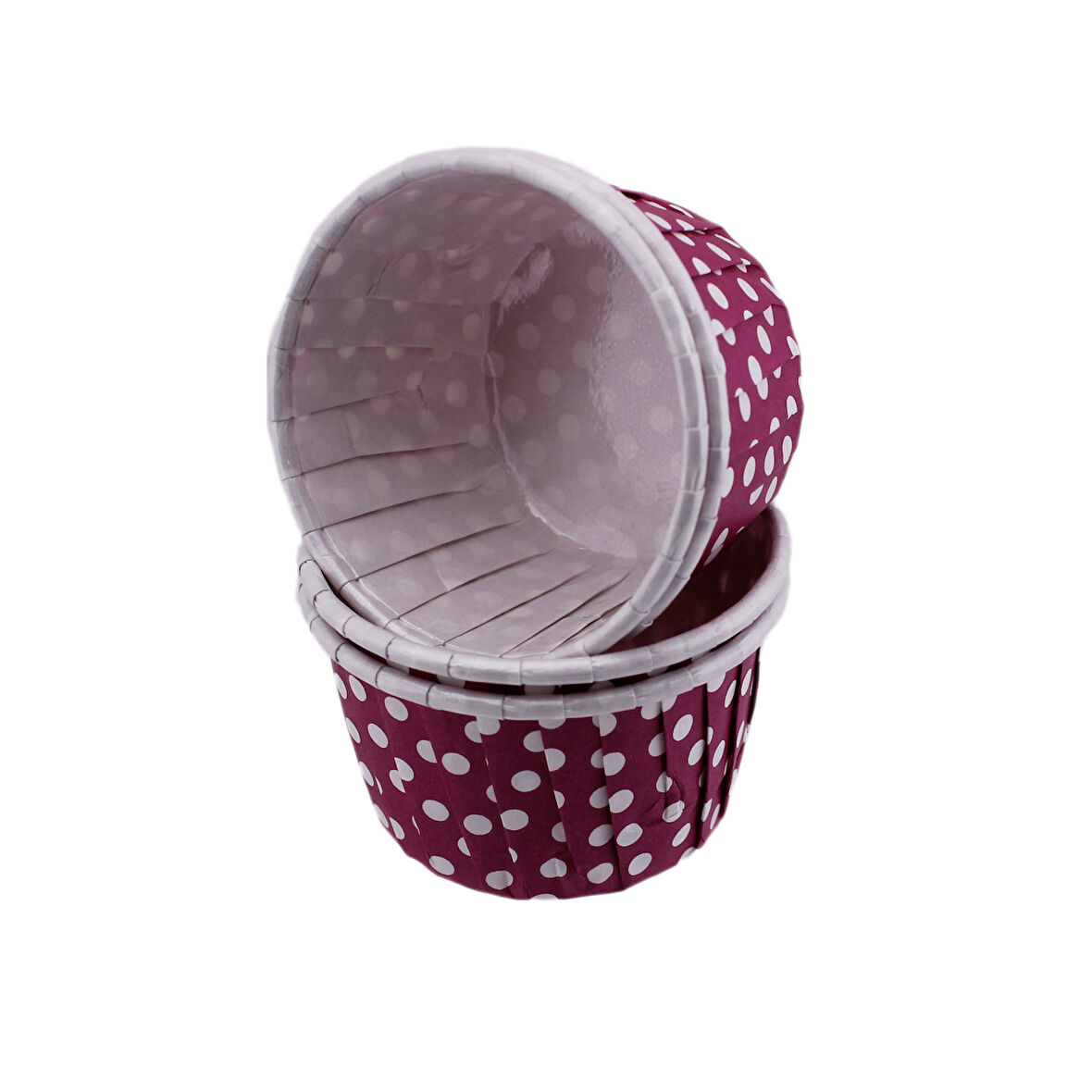 Cupcake Kalıbı Minik Boy 38*30 Mm (100 Adet)  Puantiyeli Mor