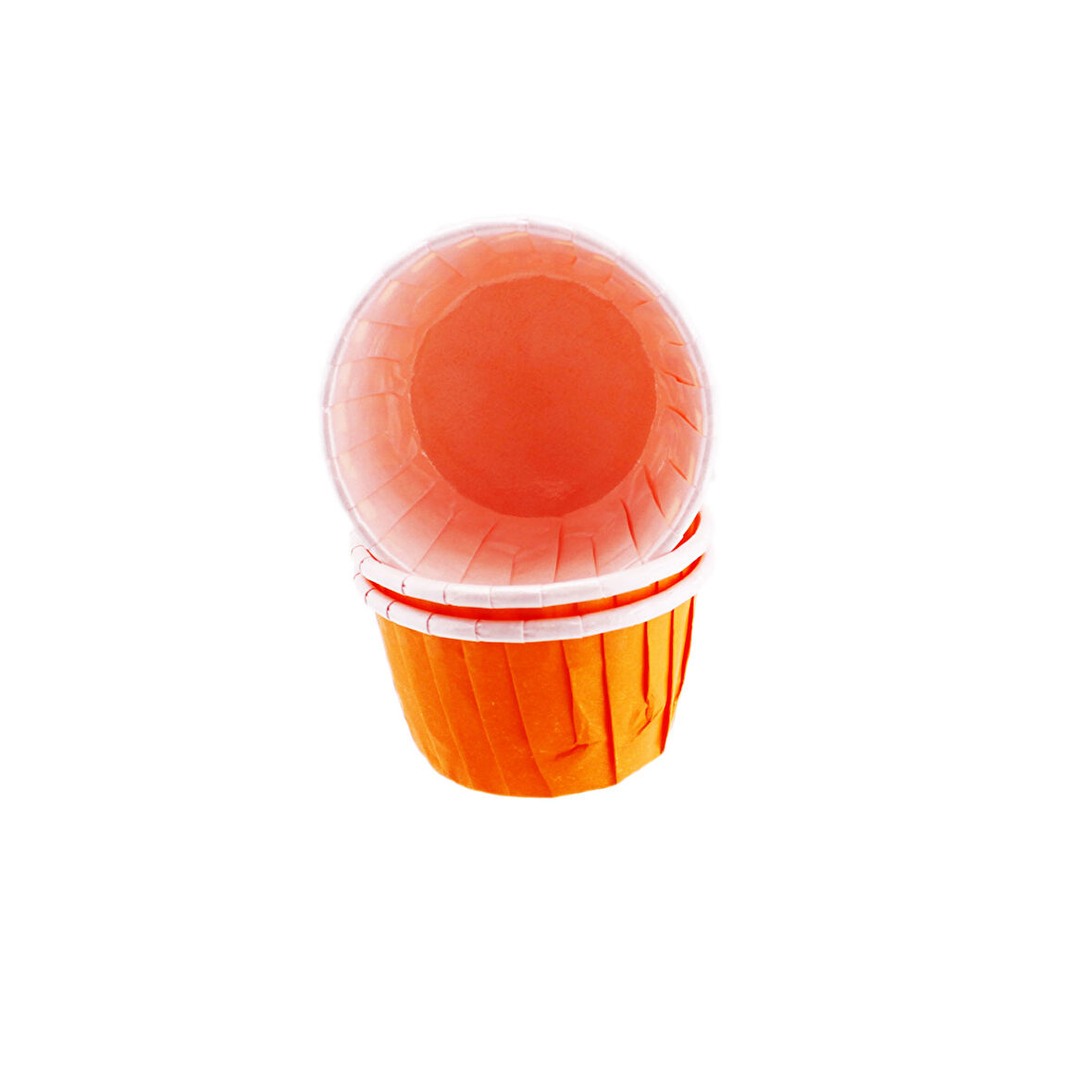 Cupcake Kalıbı Minik Boy Düz Renk  38*30 MM (50 Adet)  Turuncu