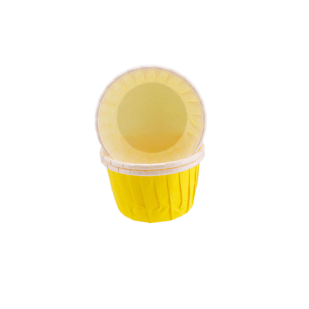 Cupcake Kalıbı Büyük Boy Düz Renk  62*40 MM (100 Adet)  Sarı