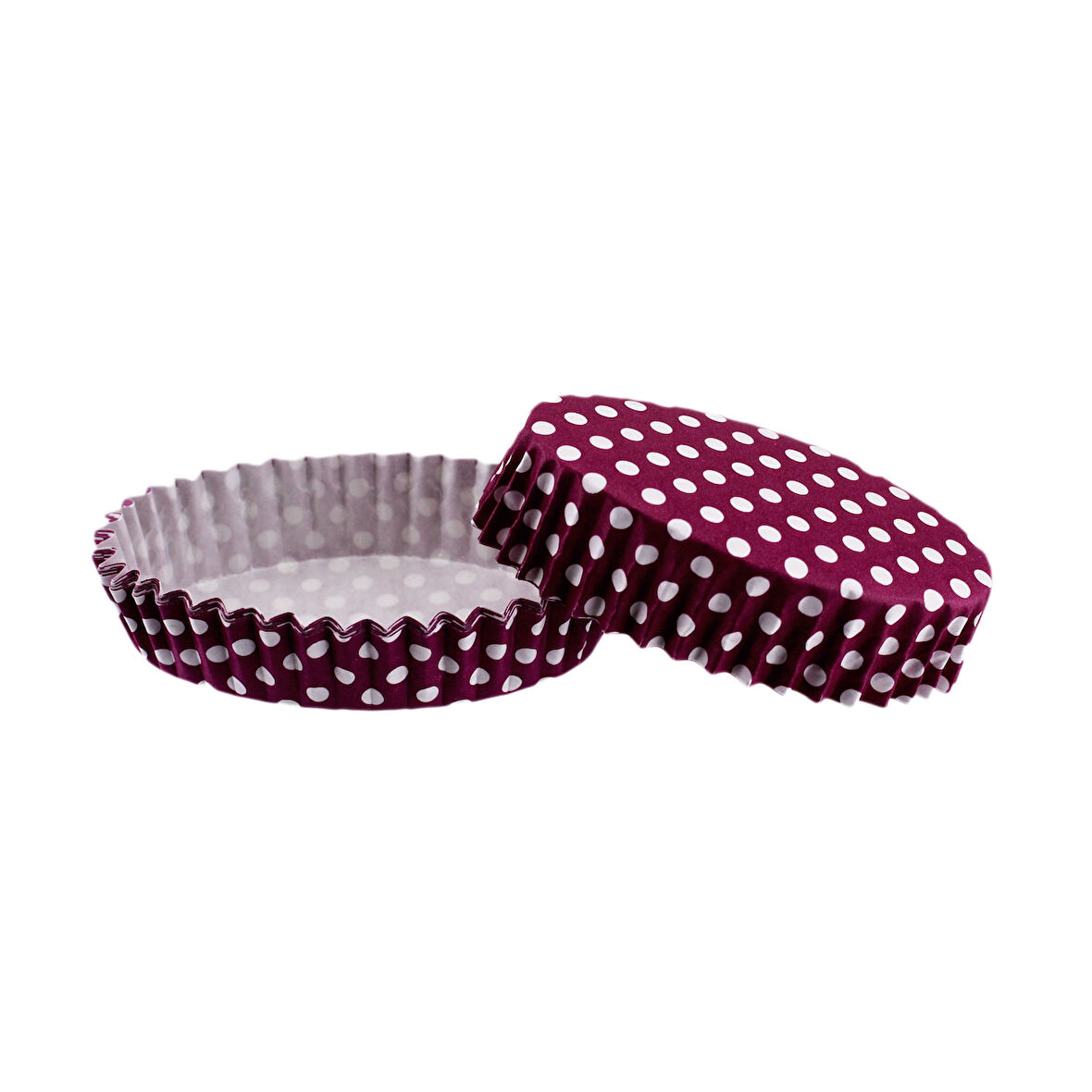 Cupcake Kalıbı Pet Kapsül Oval Model Kek Kalıbı (100 Adet) F11  Puantiyeli Mor