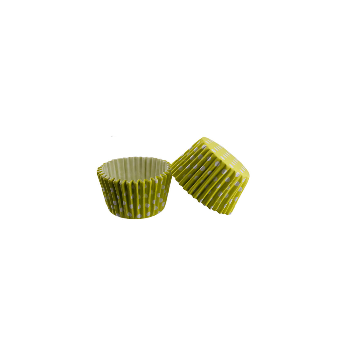 Kek Kalıbı Pet Kapsül 52X45 MM Kağıt Cupcake Kağıdı (100 Adet)  Puantiyeli  Sarı