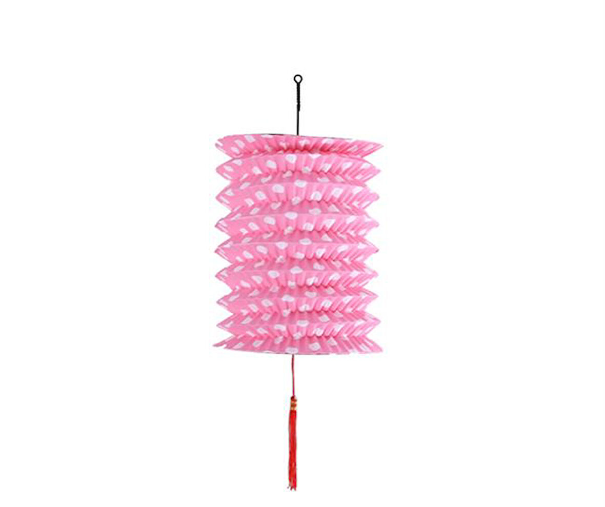Fener Akordiyon Püskülü Küçük Boy 15 CM  Pembe