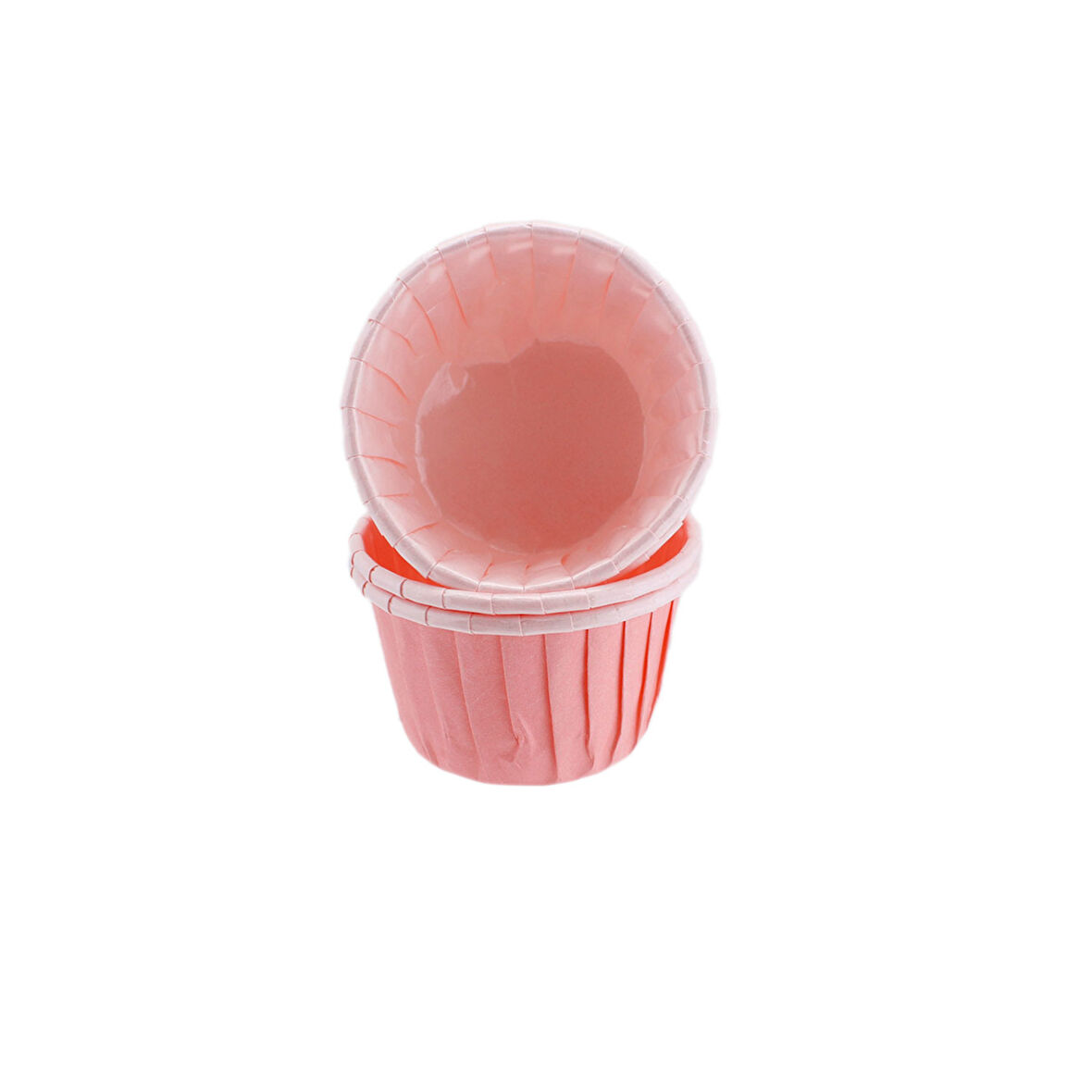 Cupcake Kalıbı Küçük Boy Düz Renk  44X35  MM (100 Adet)  Pembe