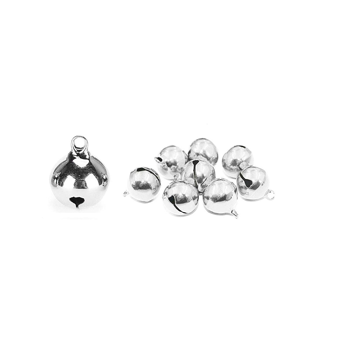Metal Çıngırak Zil  1 CM (2000 Adet)  Gümüş
