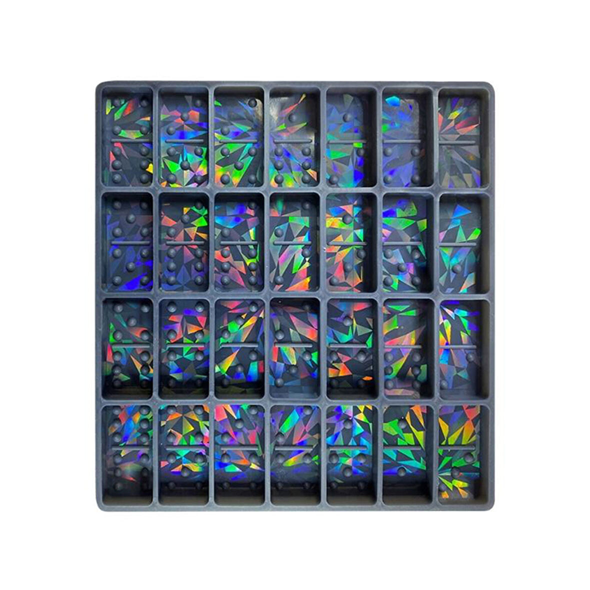 Epoksi Silikon Kalıp Hologramlı Domino Kalıbı 28 Li