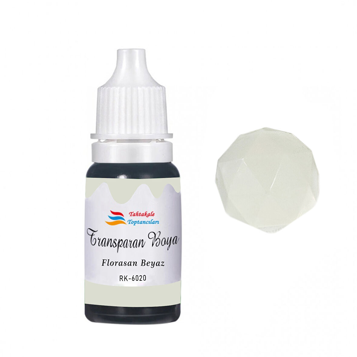 Epoksi Reçine Transparan Boya Pigment Şeffaf Epoksi Boyası 20 ML  Floresan Beyaz - 6020
