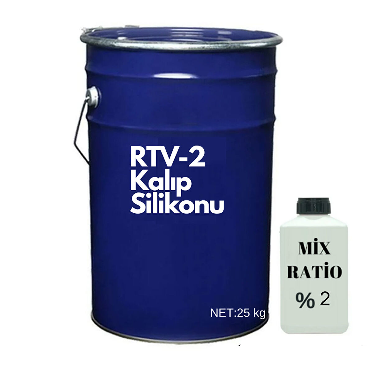 RTV-2 Kalıp Silikonu 30 SHORE Yarı Şeffaf (25 KG)