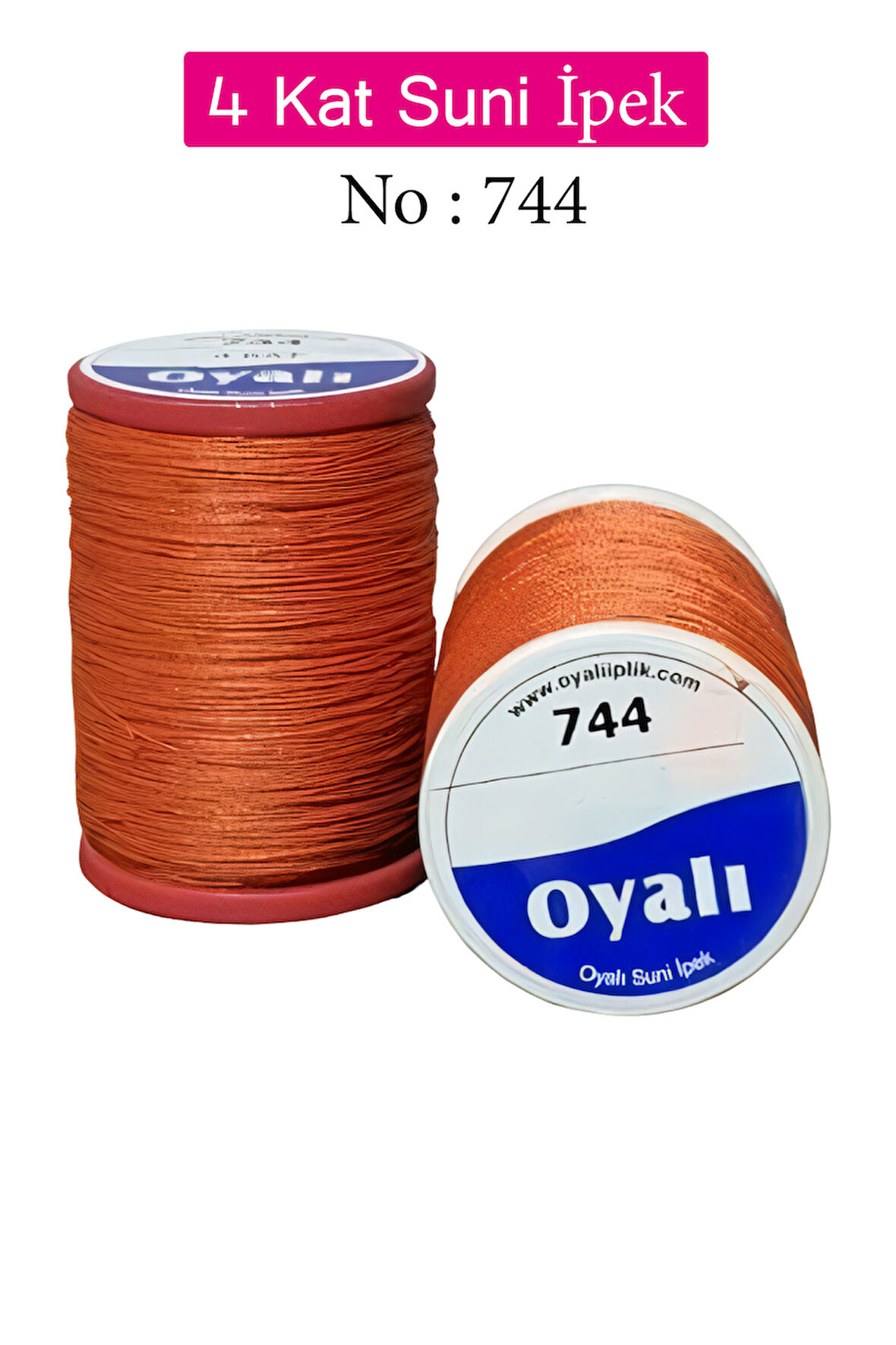 Oyalı 4 Kat Suni İpek İplik İğne Oyası Boncuk İpi Tığ Oyası No:744