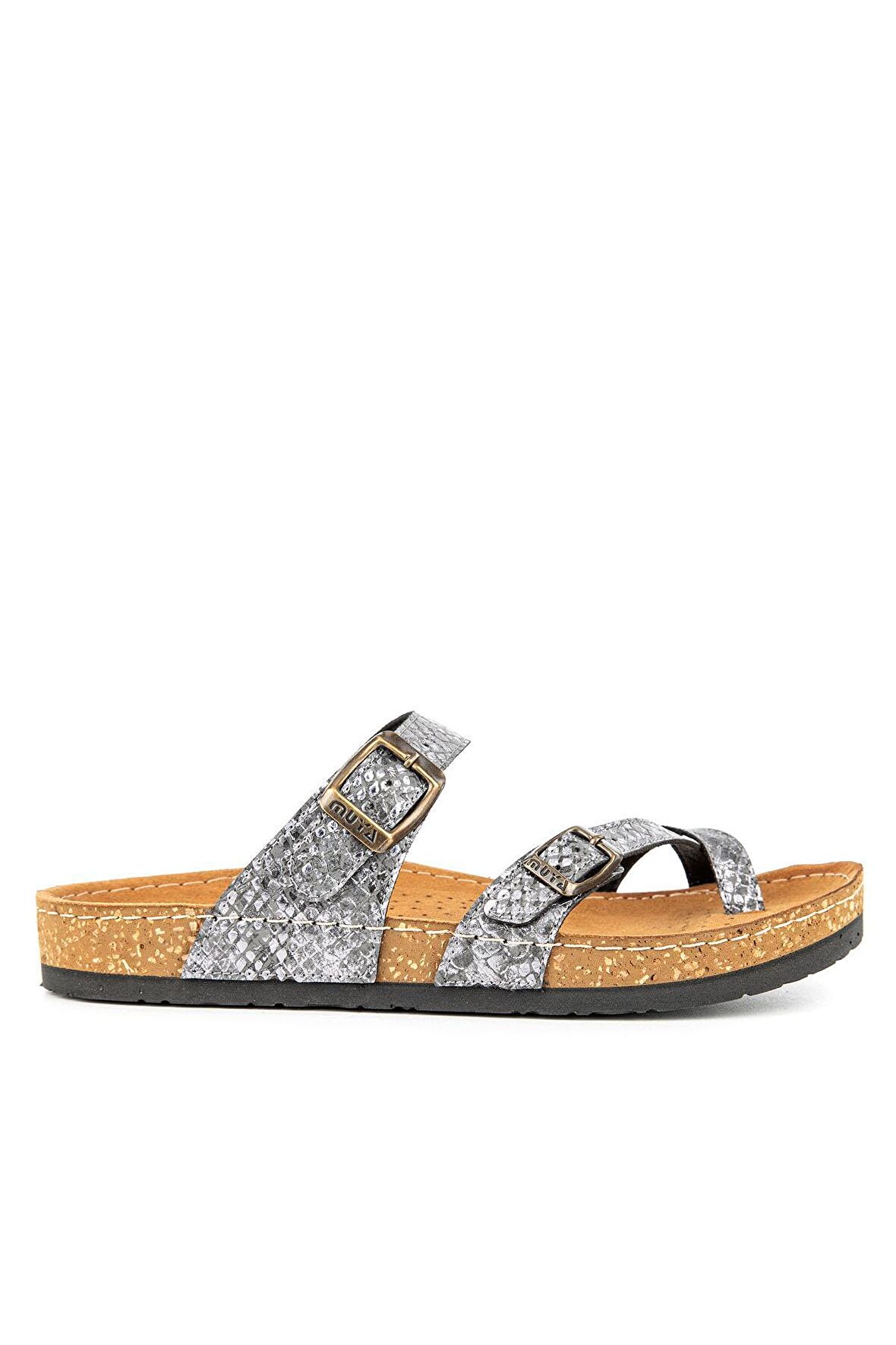 Muya 31101 Z Camilia Casual Günlük Platin Kadın Terlik