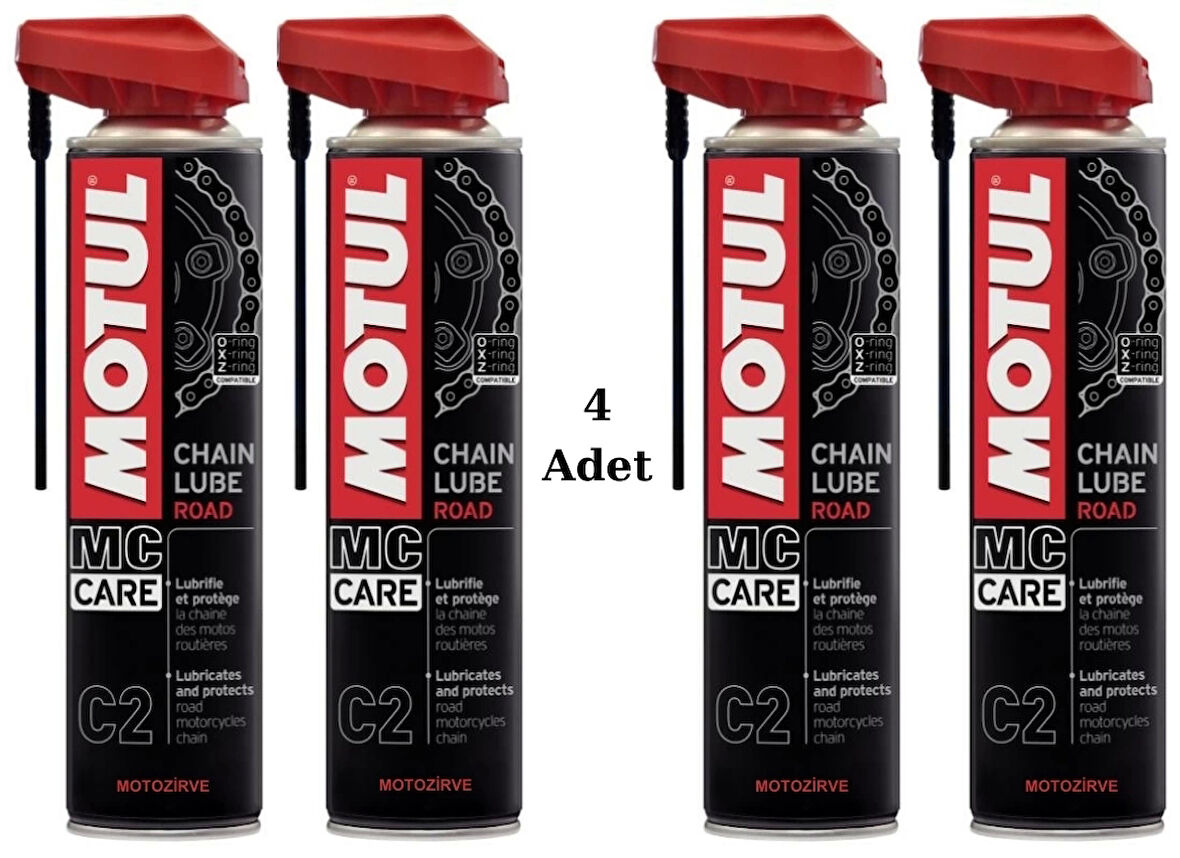 Motul C2 Motosiklet Zincir Yağı Sprey 400 ml Road (4 Adet)