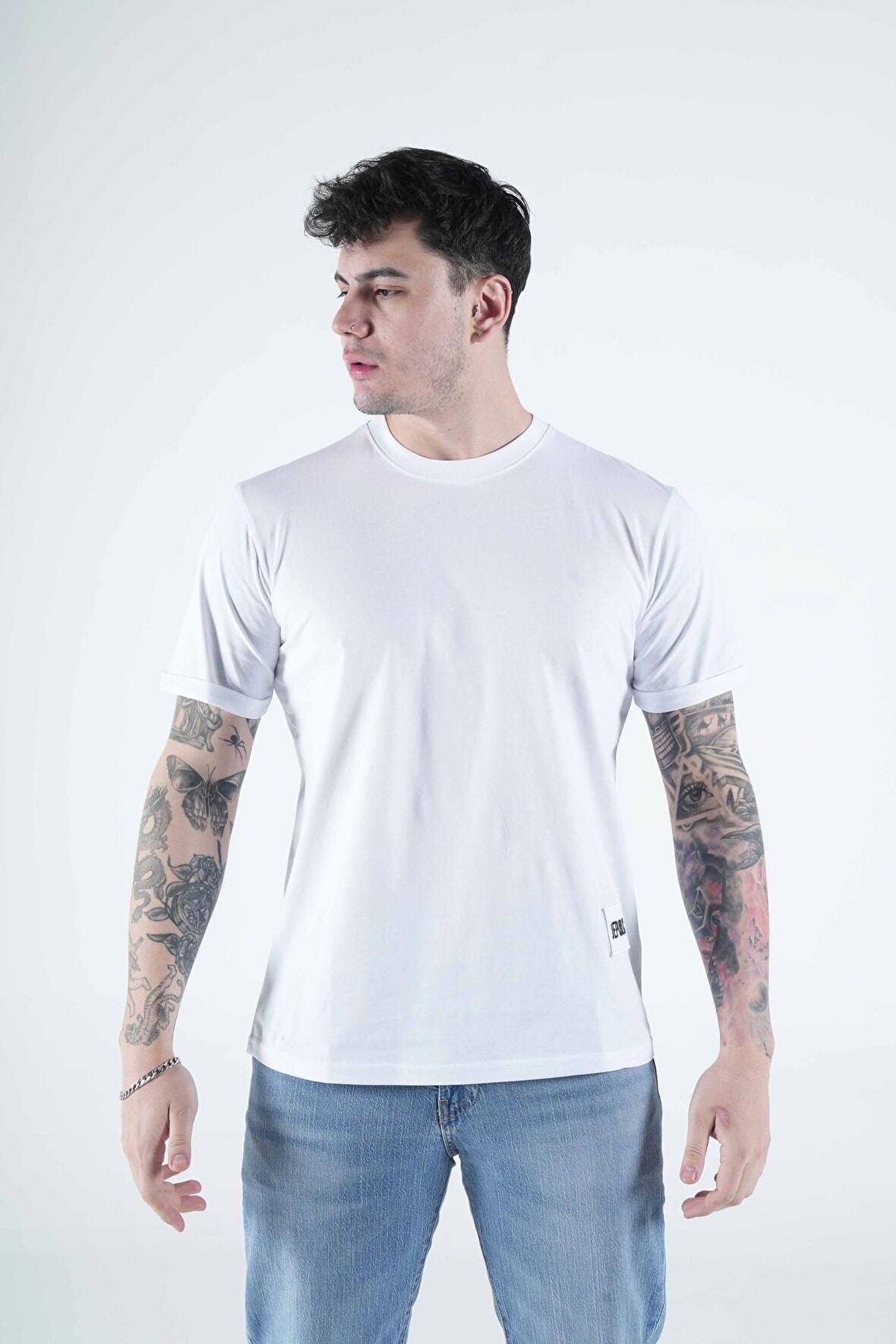 Beyaz Erkek Tişört (model Kodu :j2001100 )
