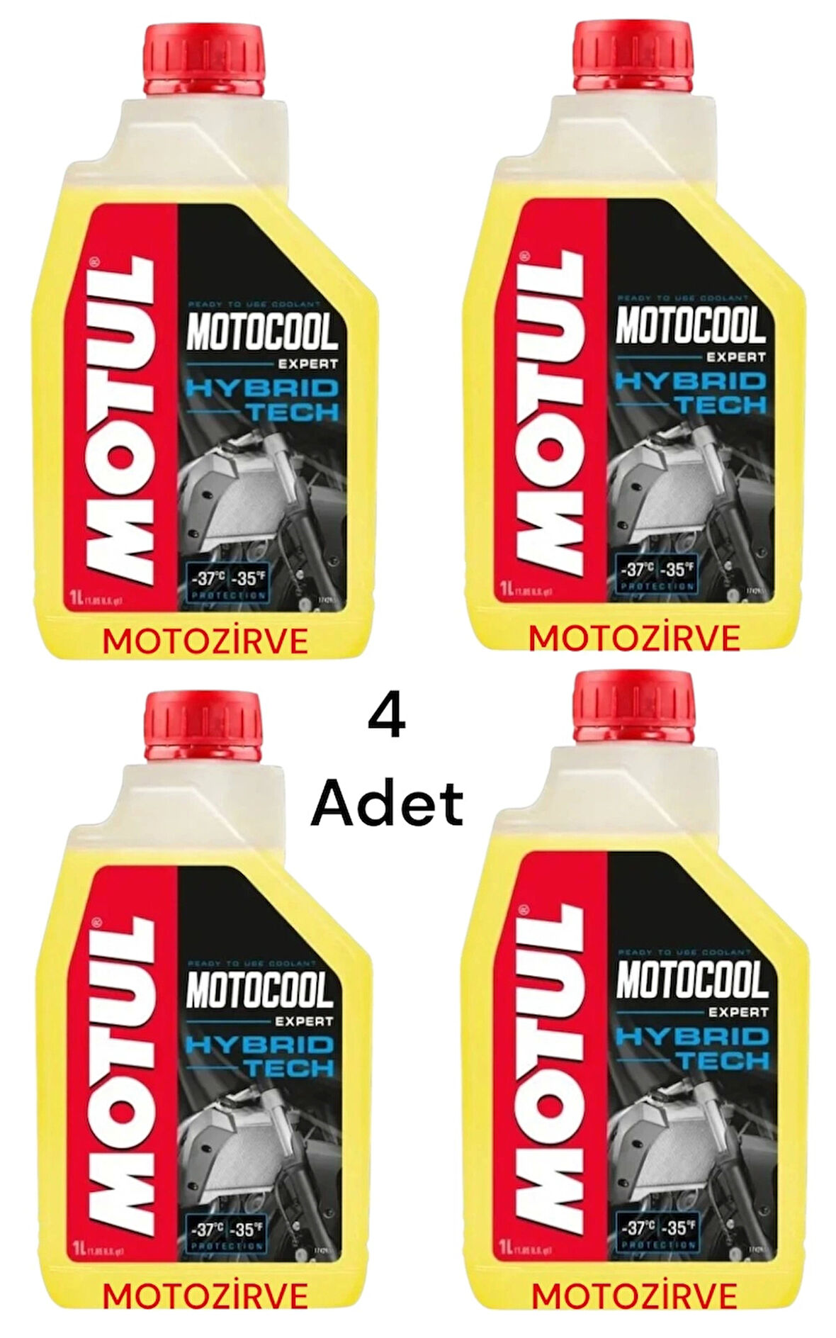 Motul Motocool Expert Antifriz Soğutma ve Sıvısı -37c 1 Litre (4 Adet)