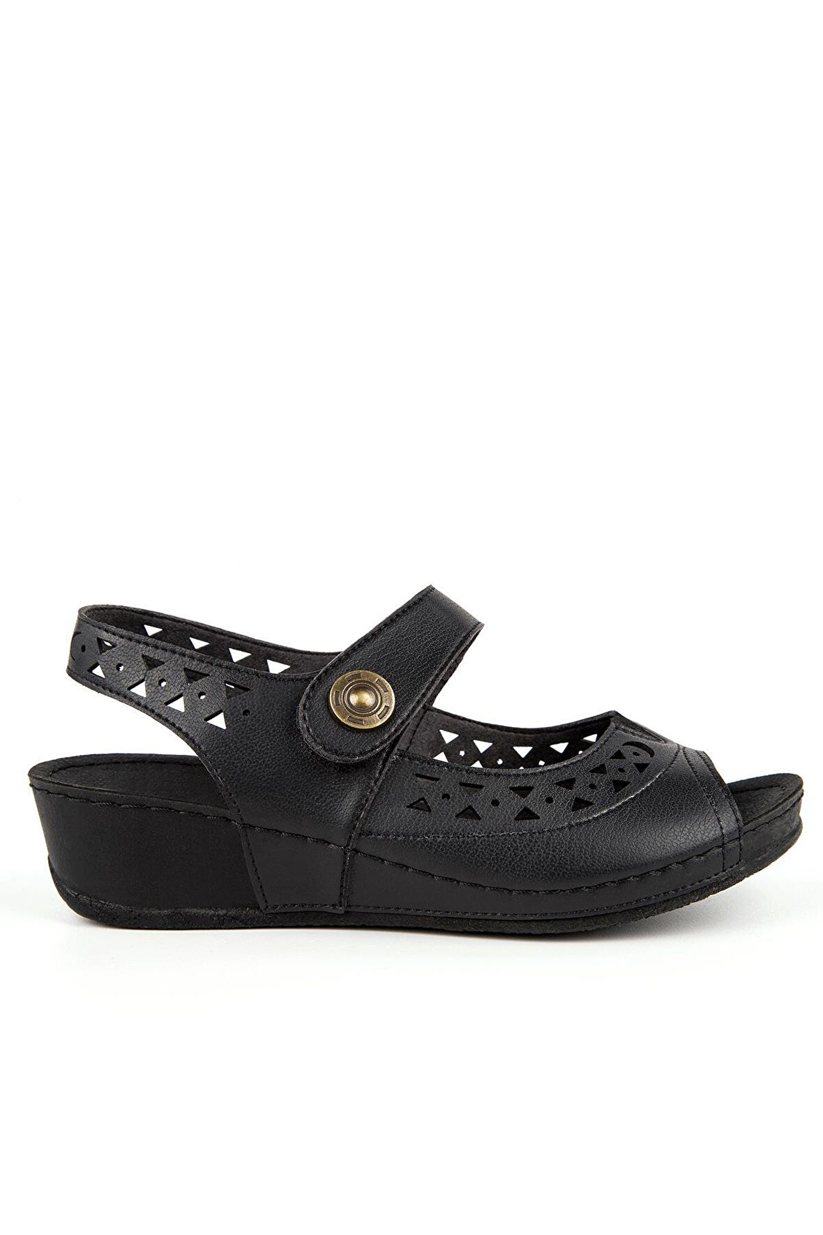 Muya 31130 Z Terra Casual Günlük Siyah Kadın Sandalet