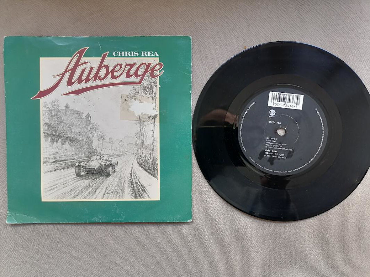 CHRIS REA - Auberge - 1989 İngiltere Basım 45 LİK PLAK