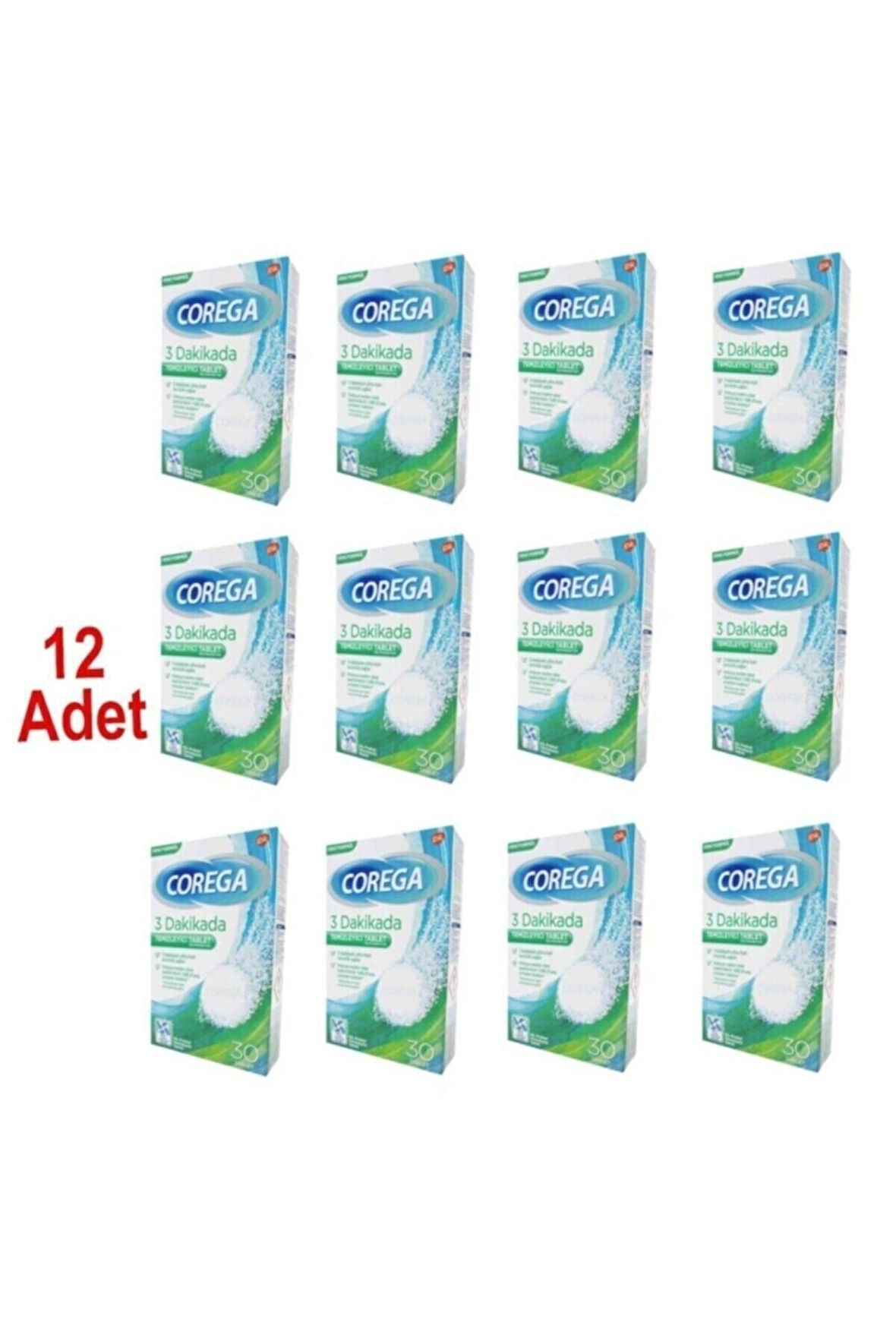 Pazarız Diş Protez Temizleyici Beyazlatıcı 30 Tablet (12 Adet)