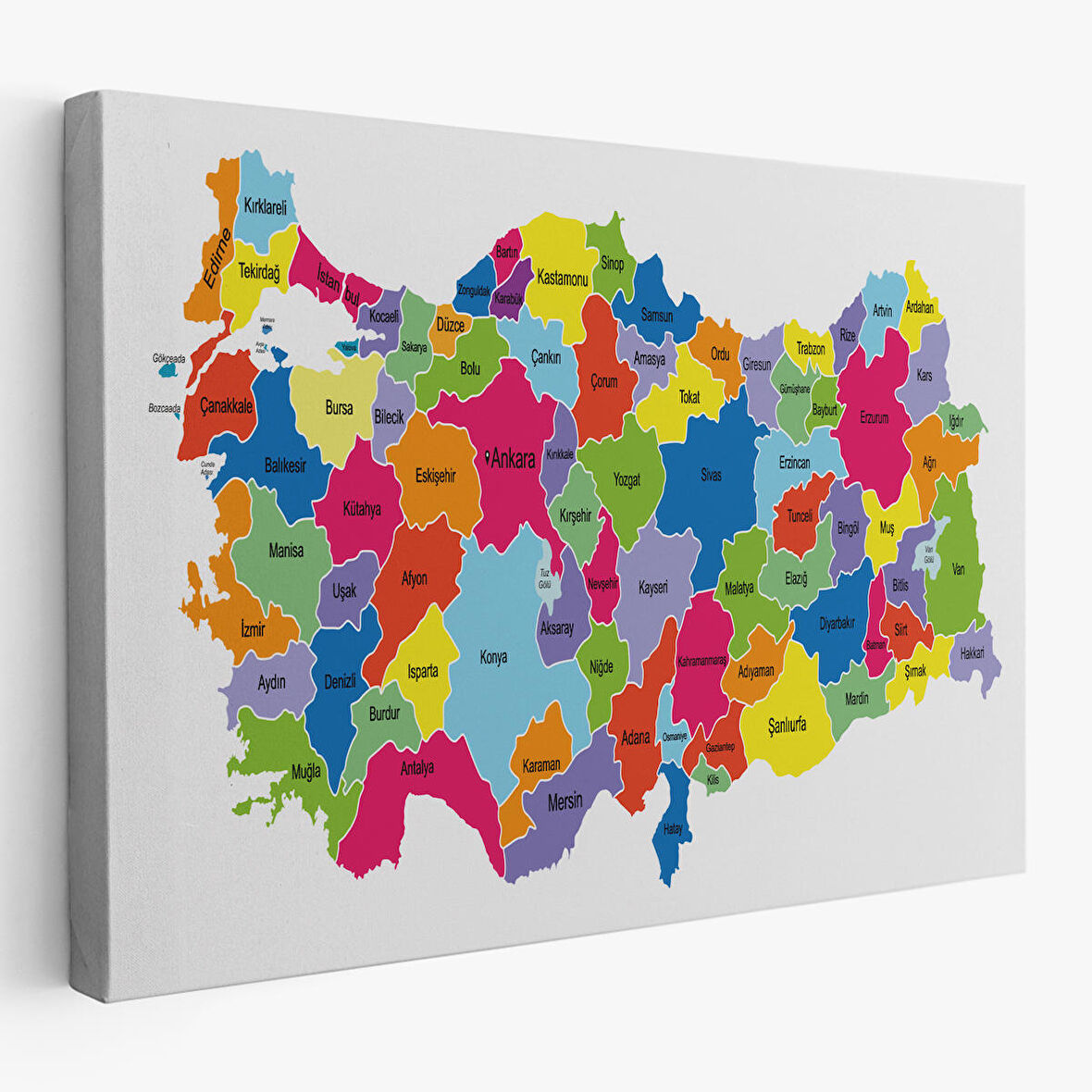 Harita Sepeti Türkiye Haritası Kanvas Tablo Eğitici ve Öretici Dekoratif Tablo Tablo 3117