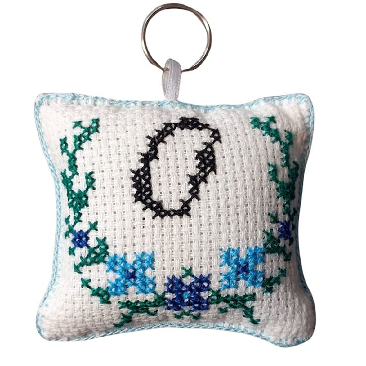 Uretti - Sibel 2453 9245 El Yapımı O Harfi Kanaviçe Anahtarlık