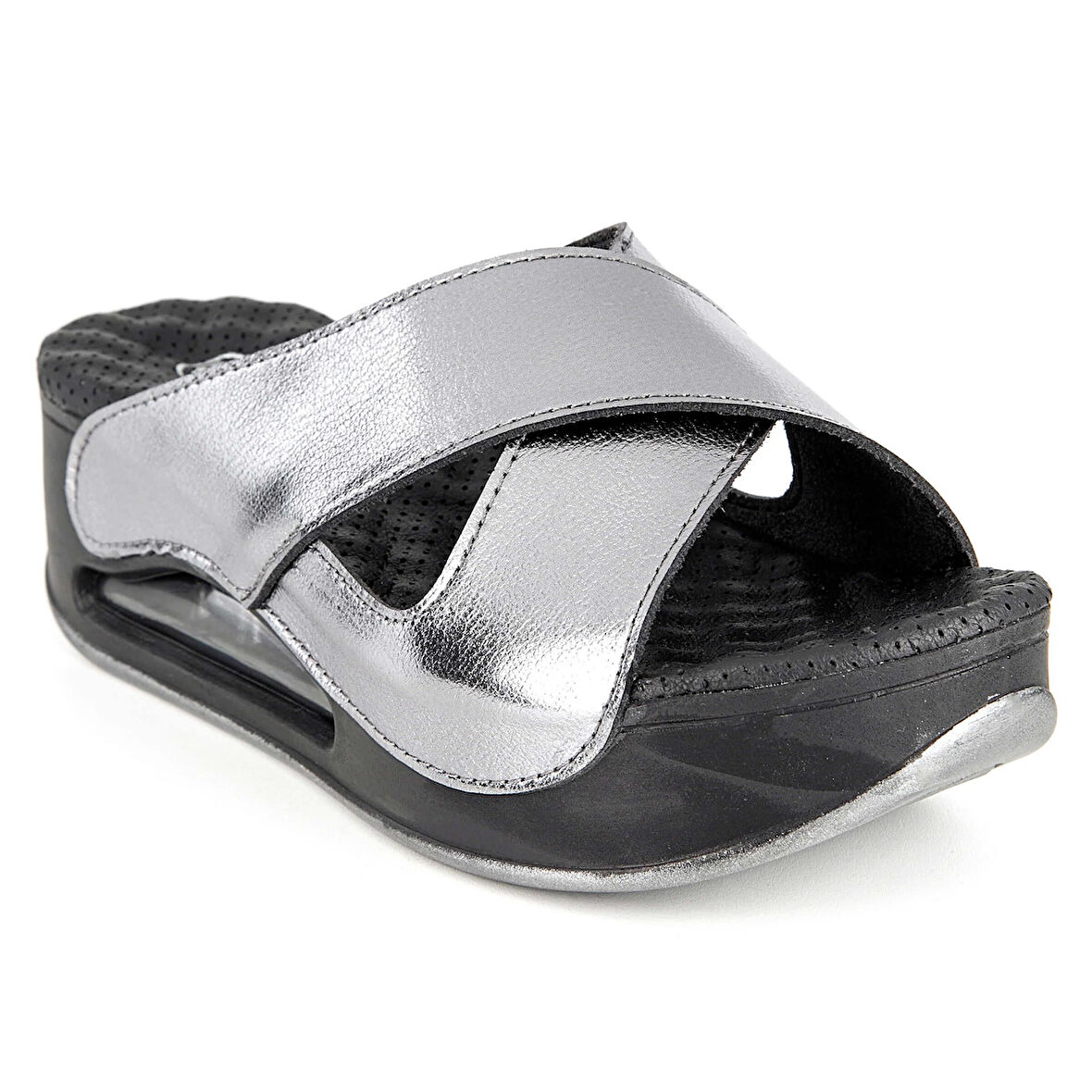 Muya Penelope Anatomik Airmax Memory Foam Kadın Terlik Kurşun