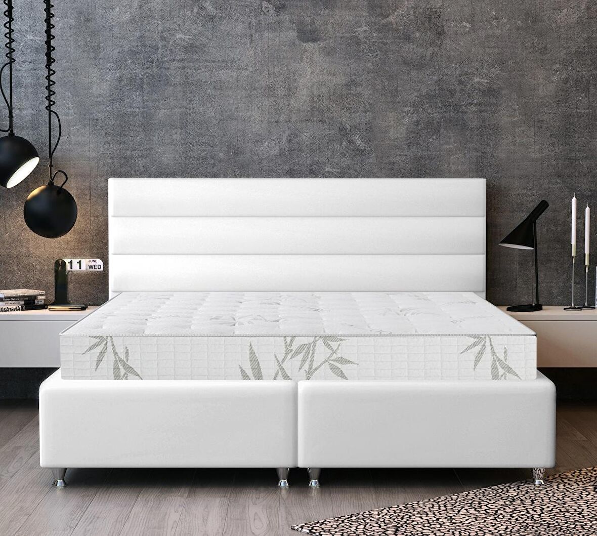 Urartu Yatak Sandıklı Baza Başlık Set 90*190