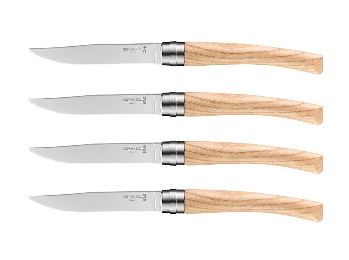 Opinel OP-002482 Inox Ashwood 4'lü Et Bıçağı