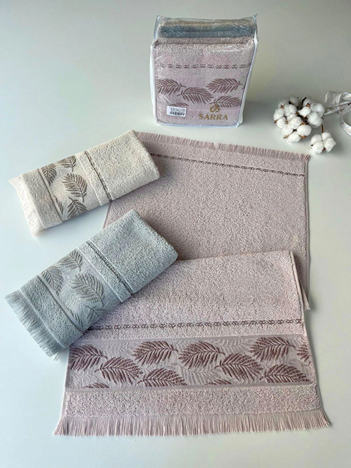 50x90 PALMİYE 3'LÜ HAVLU V2